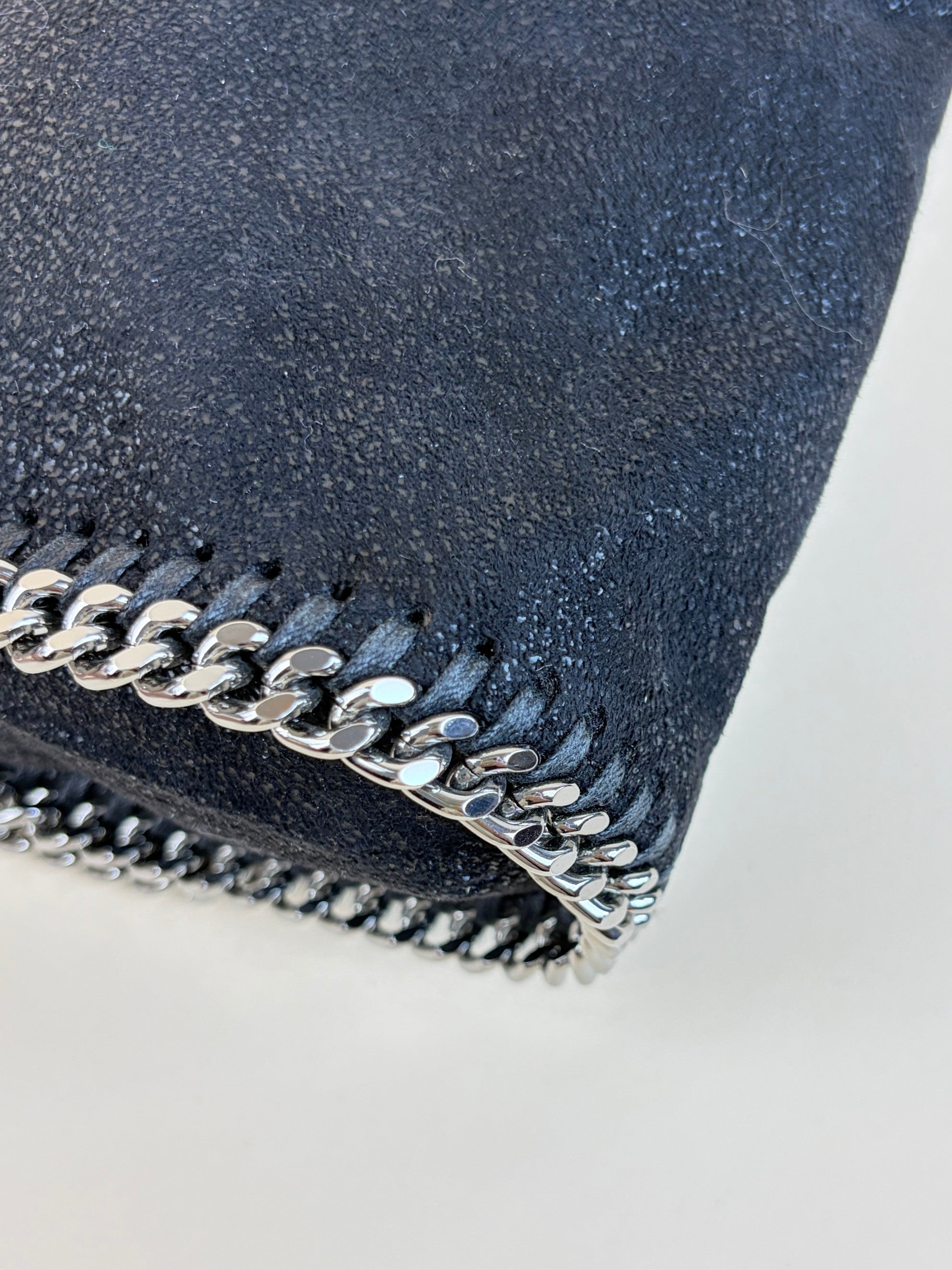 Stella Mccartney Black Shaggy Deer Falabella Flap Crossbody Bag