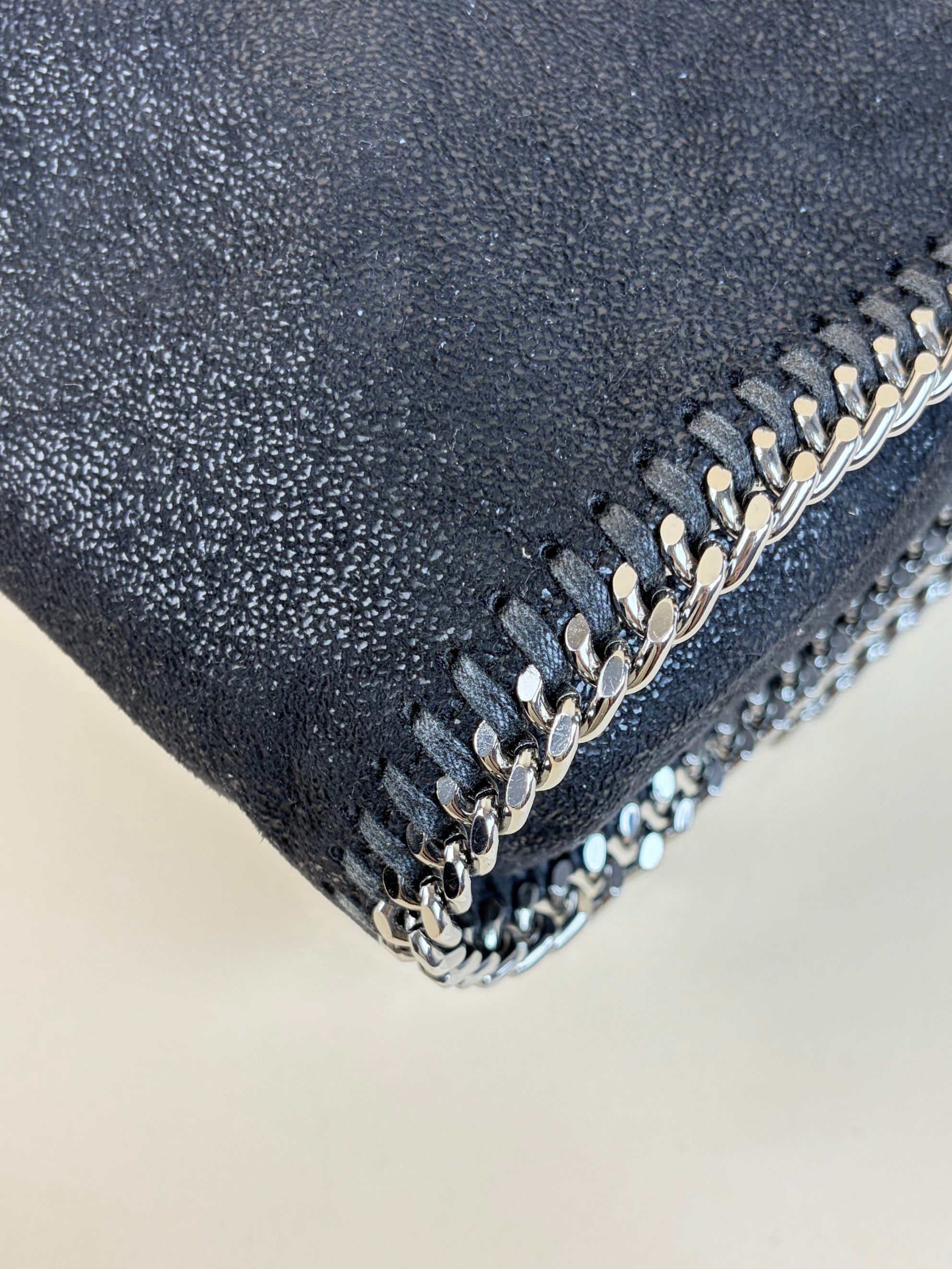 Stella Mccartney Black Shaggy Deer Falabella Flap Crossbody Bag