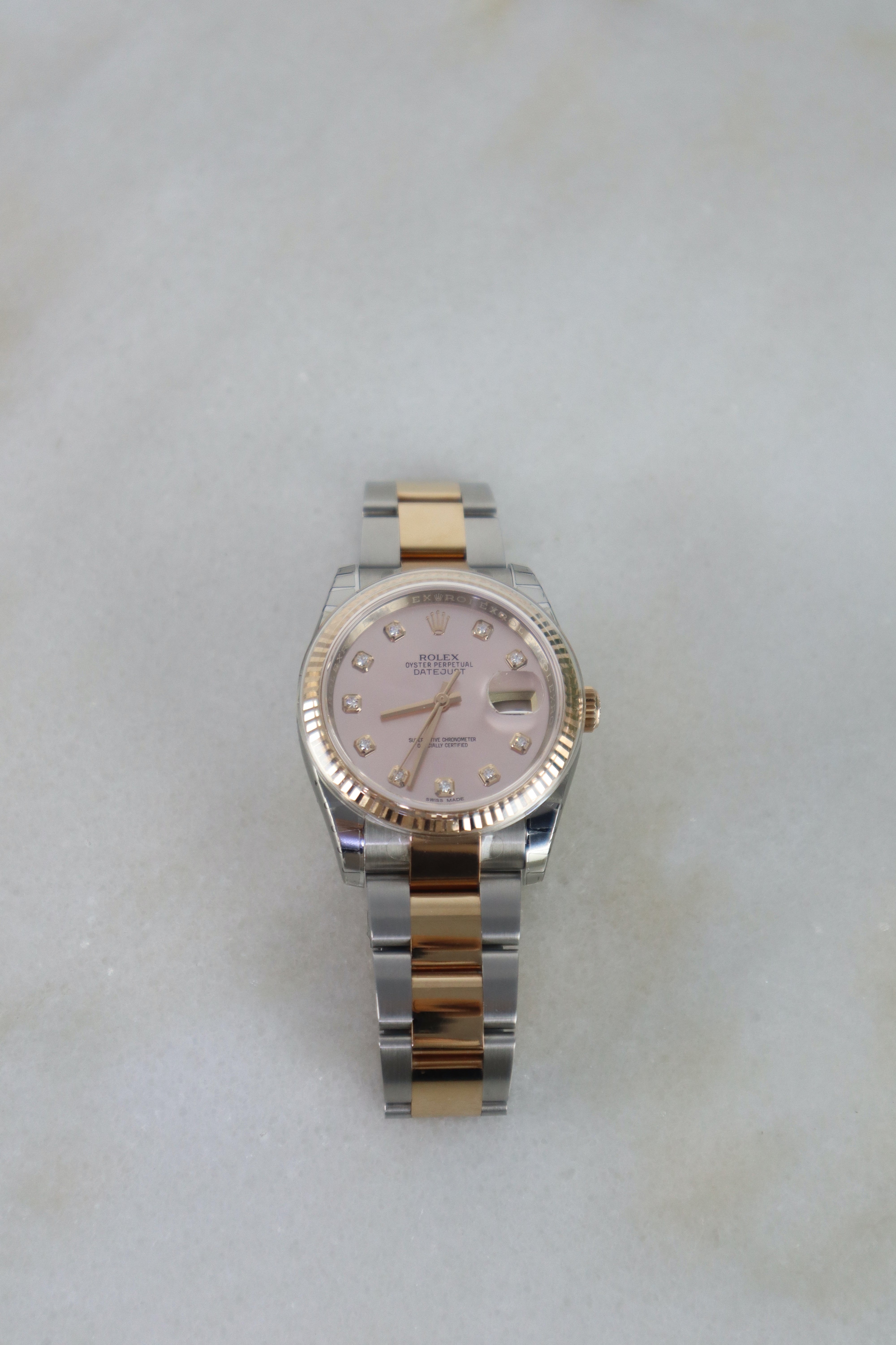 Rolex datejust 36mm diamond steel & rose gold Watch