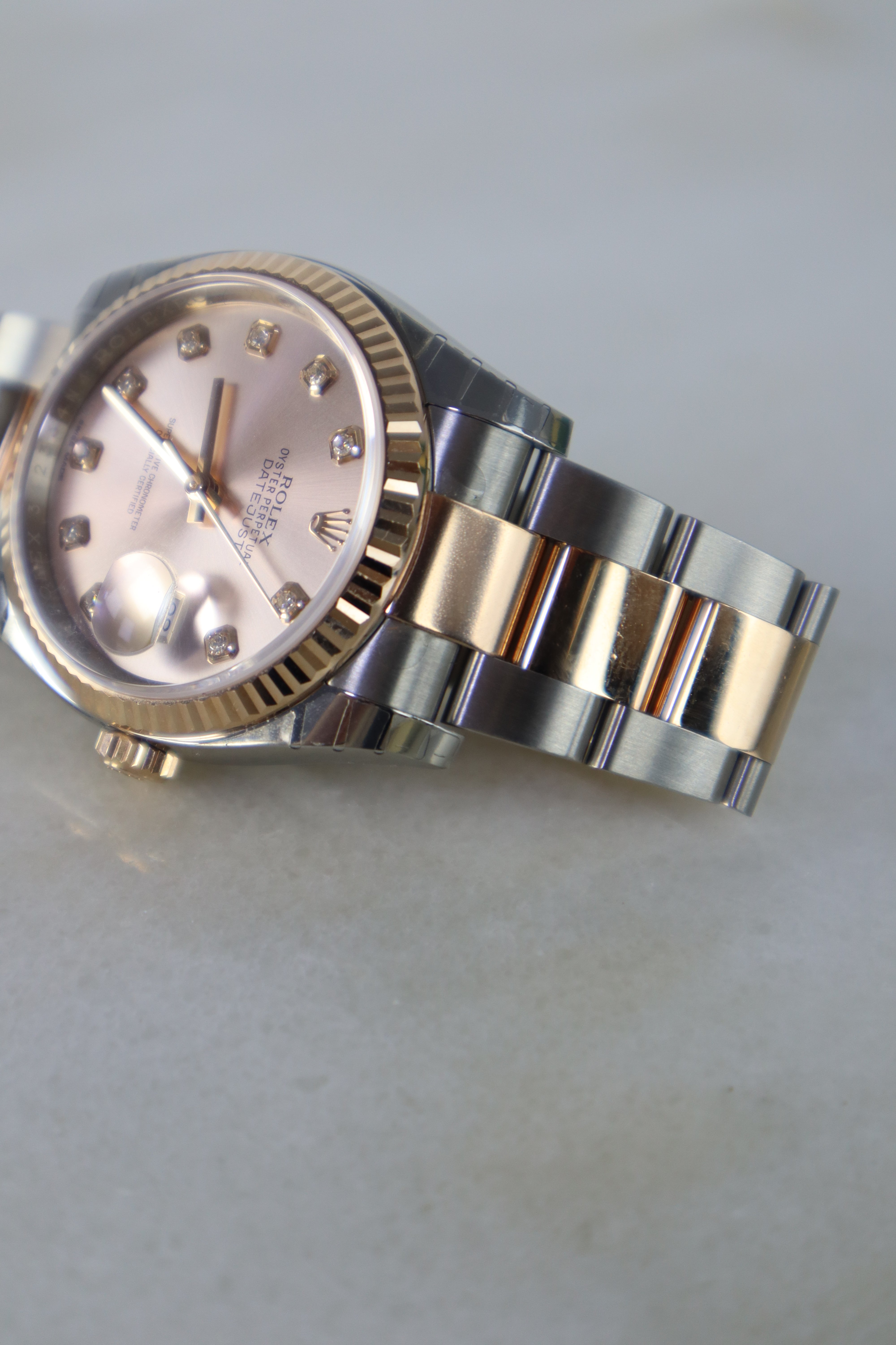 Rolex datejust 36mm diamond steel & rose gold Watch