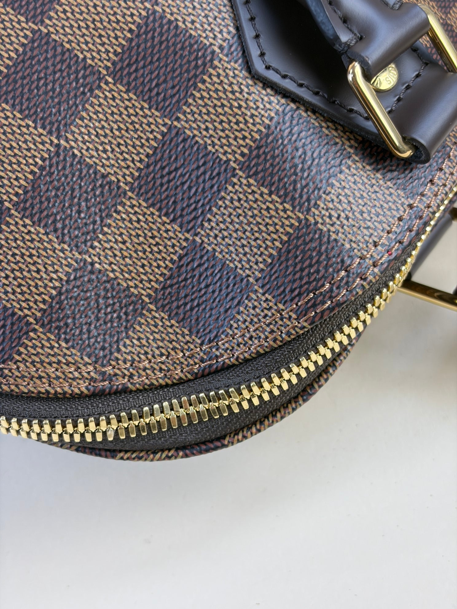 Louis Vuitton Damier Ebene Alma PM Tote Bag