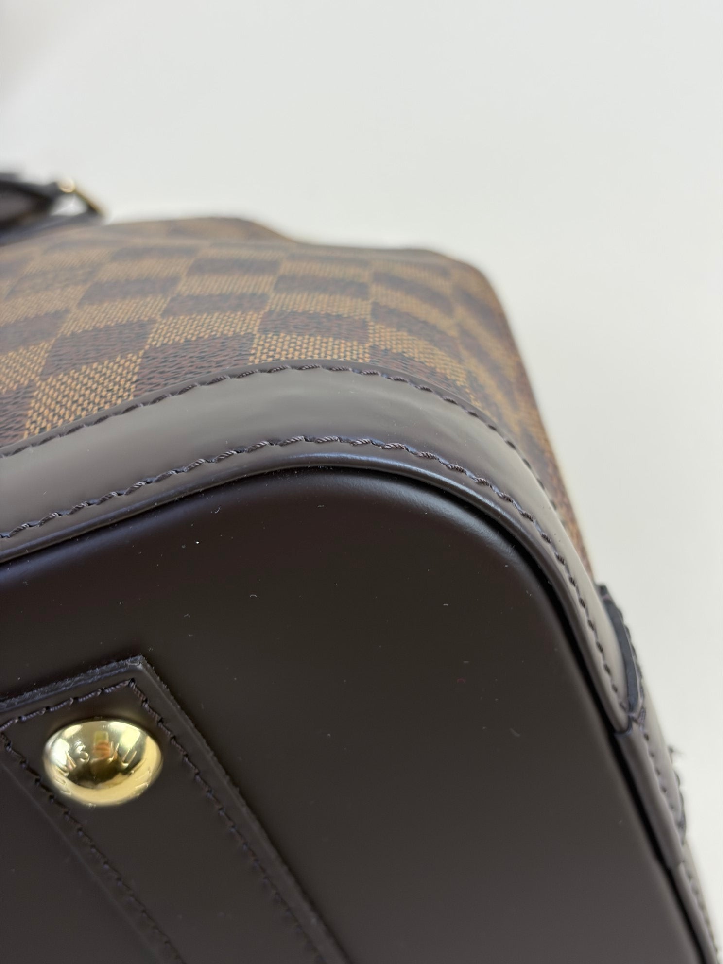 Louis Vuitton Damier Ebene Alma PM Tote Bag