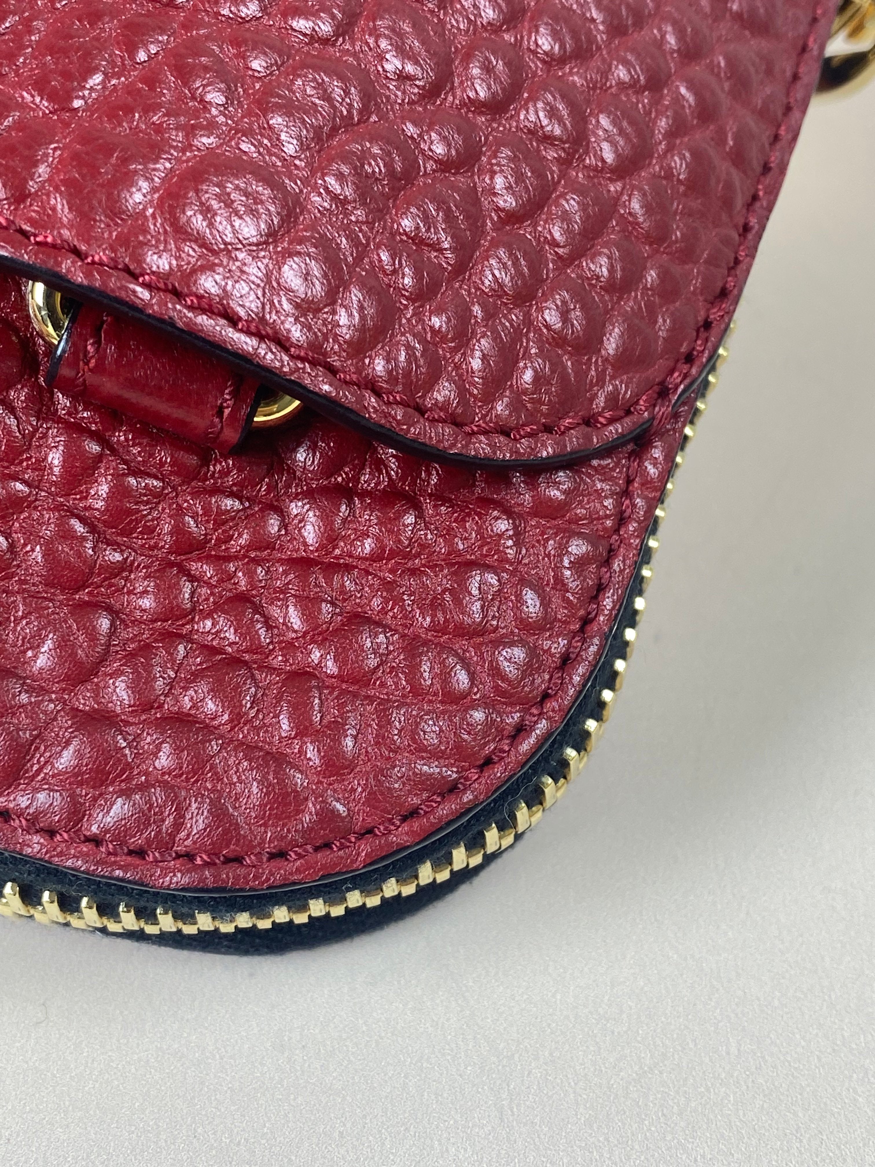 Burberry Red Signature Small Crossbody Bag