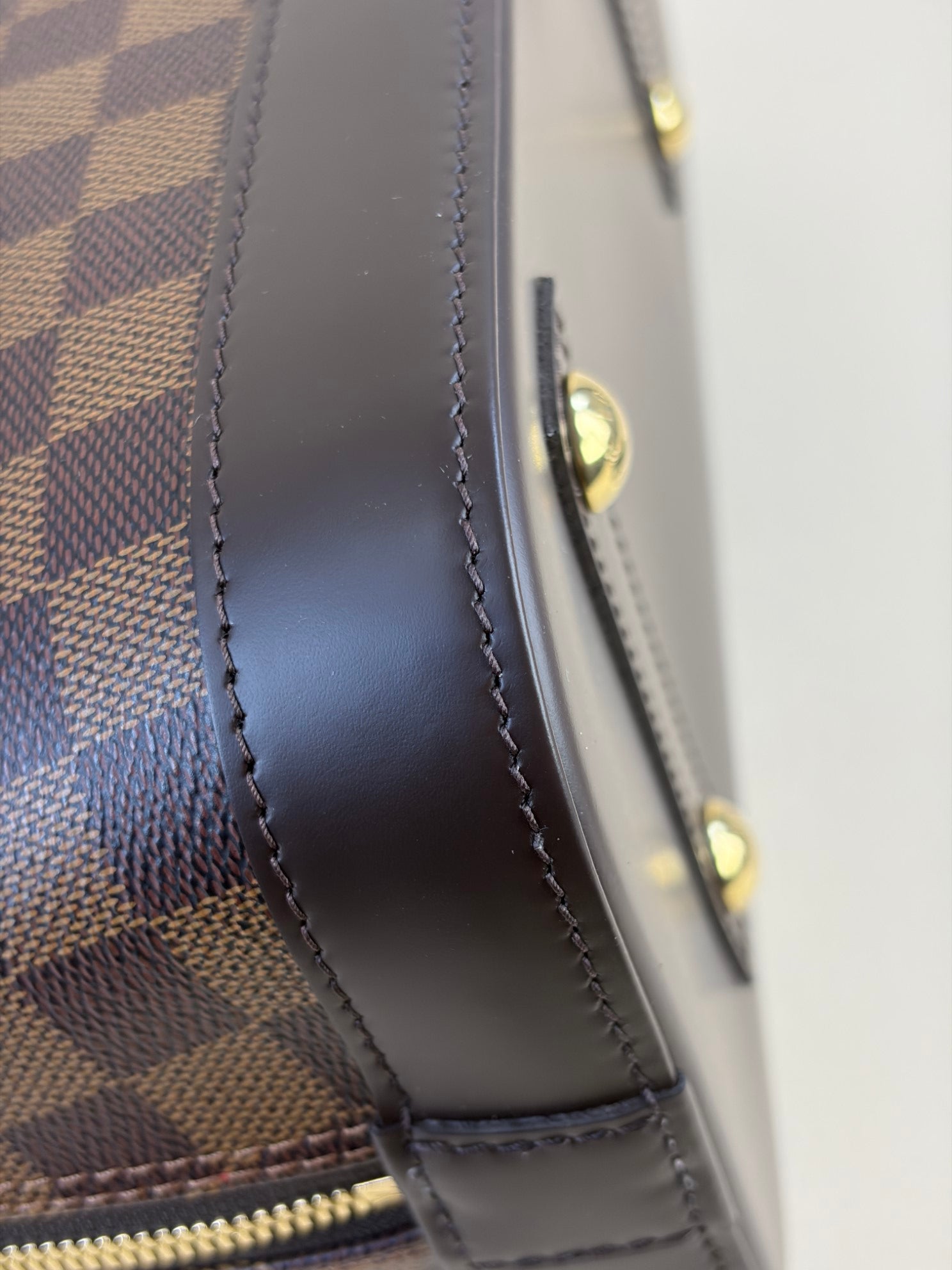 Louis Vuitton Damier Ebene Alma PM Tote Bag