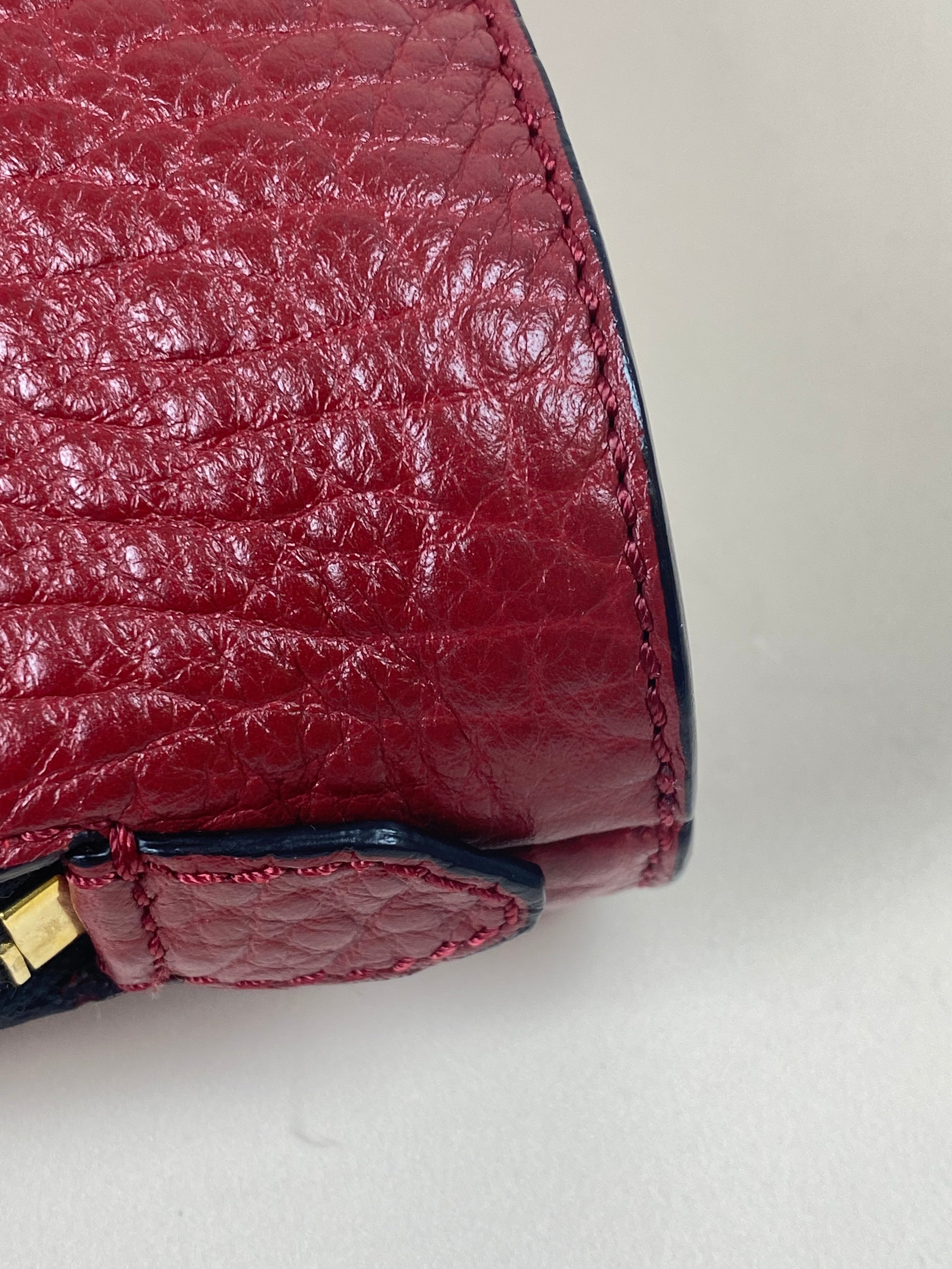 Burberry Red Signature Small Crossbody Bag