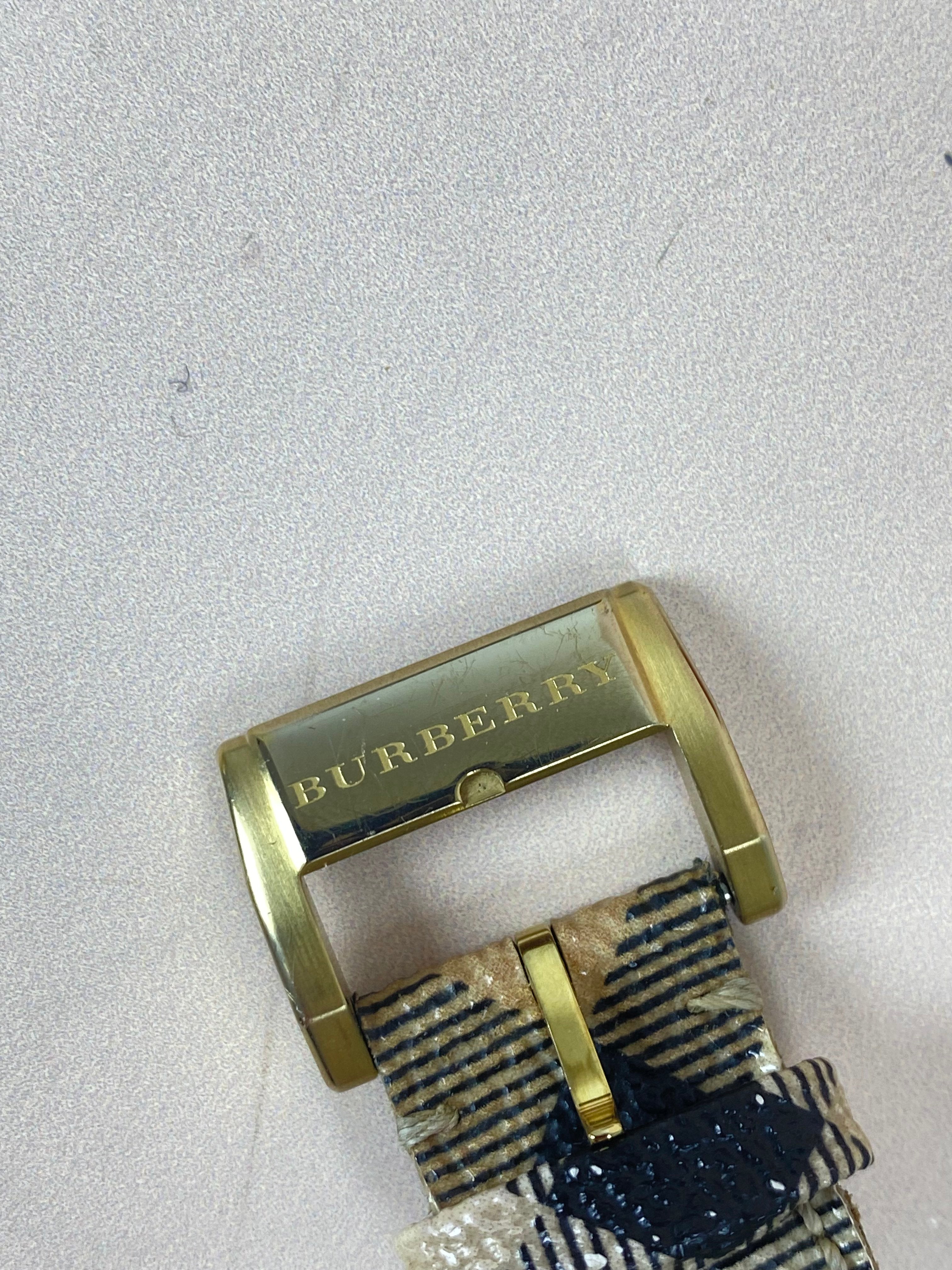 Burberry Gold House Check 38mm Watch (Unisex)