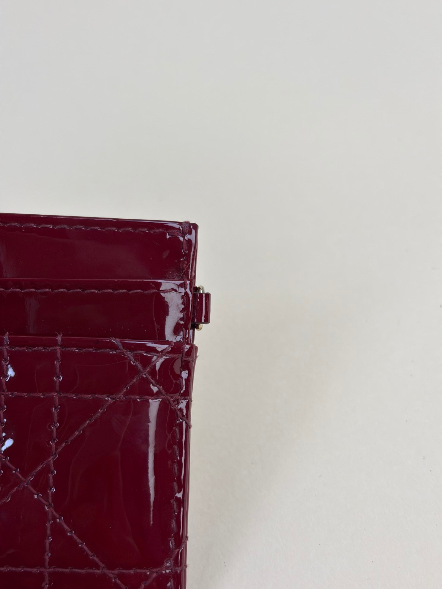 Christian Dior Red Lady Dior Freesia Card Holder