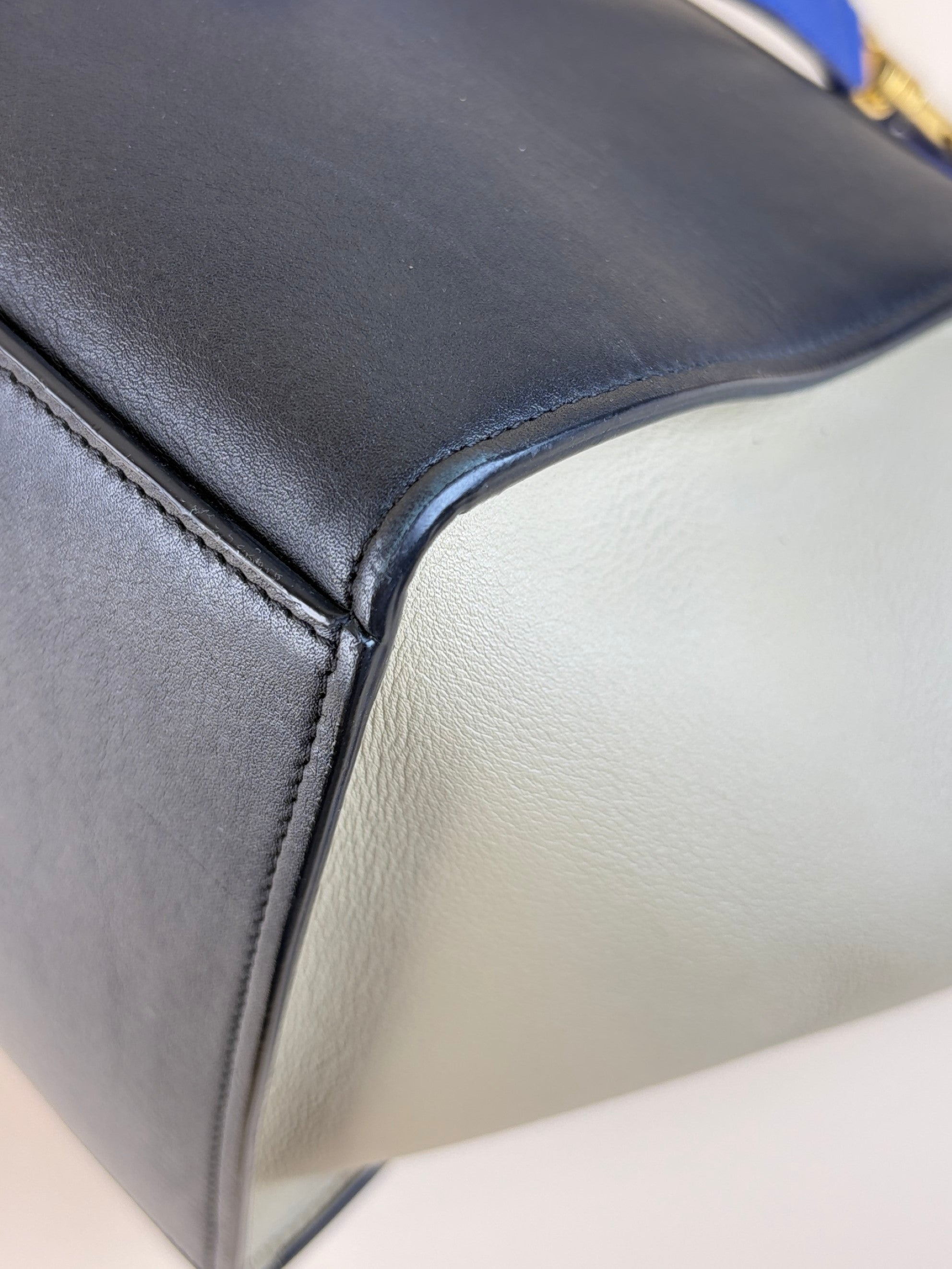 Celine Tricolor Trapeze top handle smooth calfskin