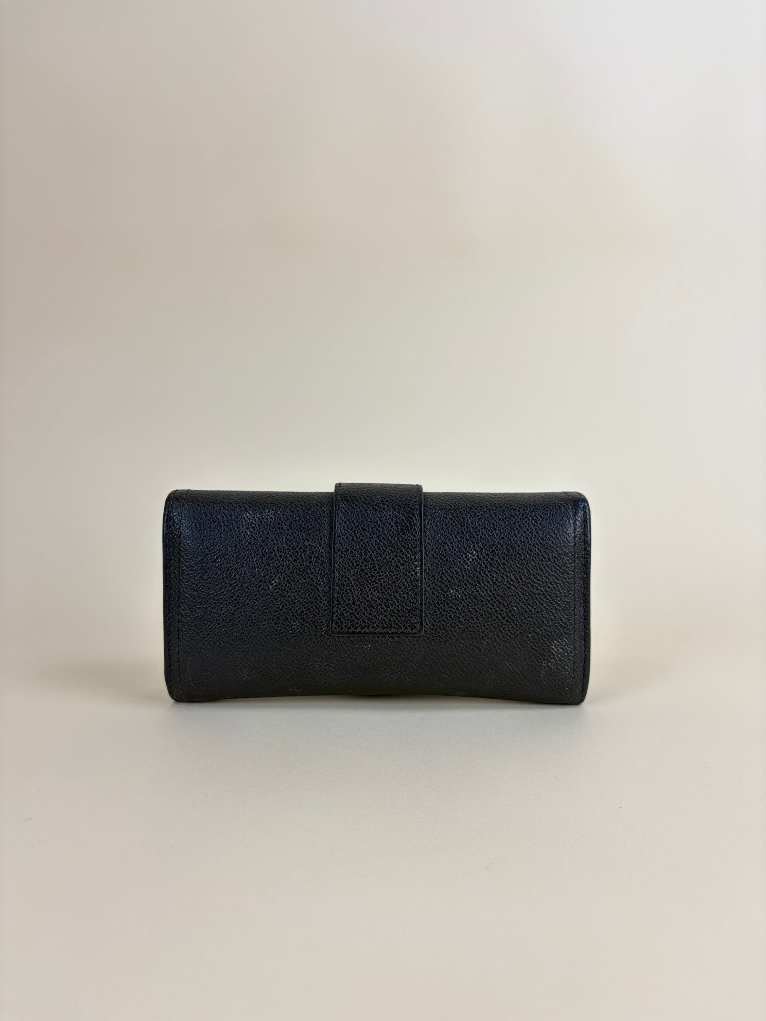 Burberry Black Buckle Continental Long Wallet