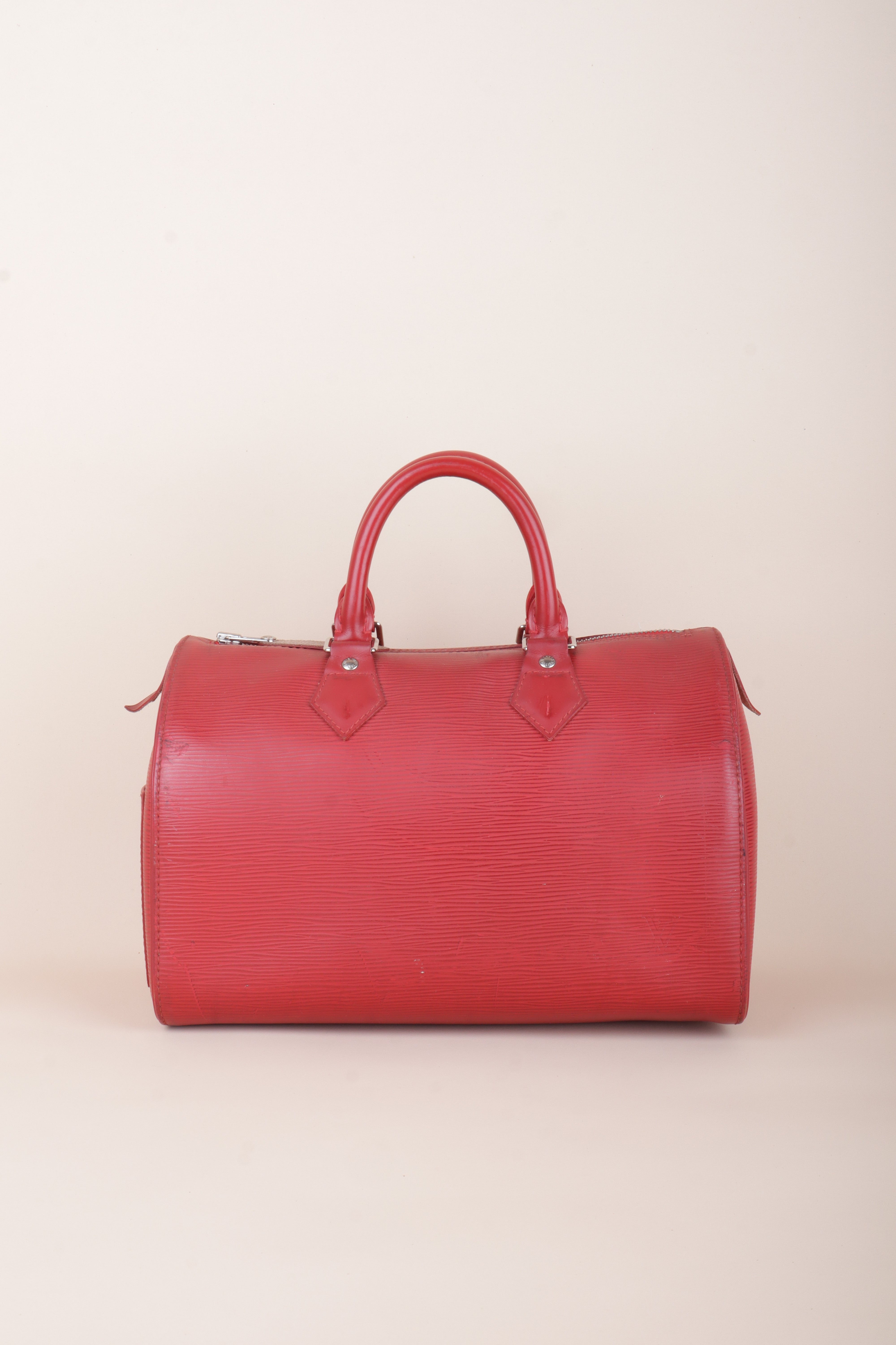 Louis Vuitton Red Speedy 30 Tote Bag