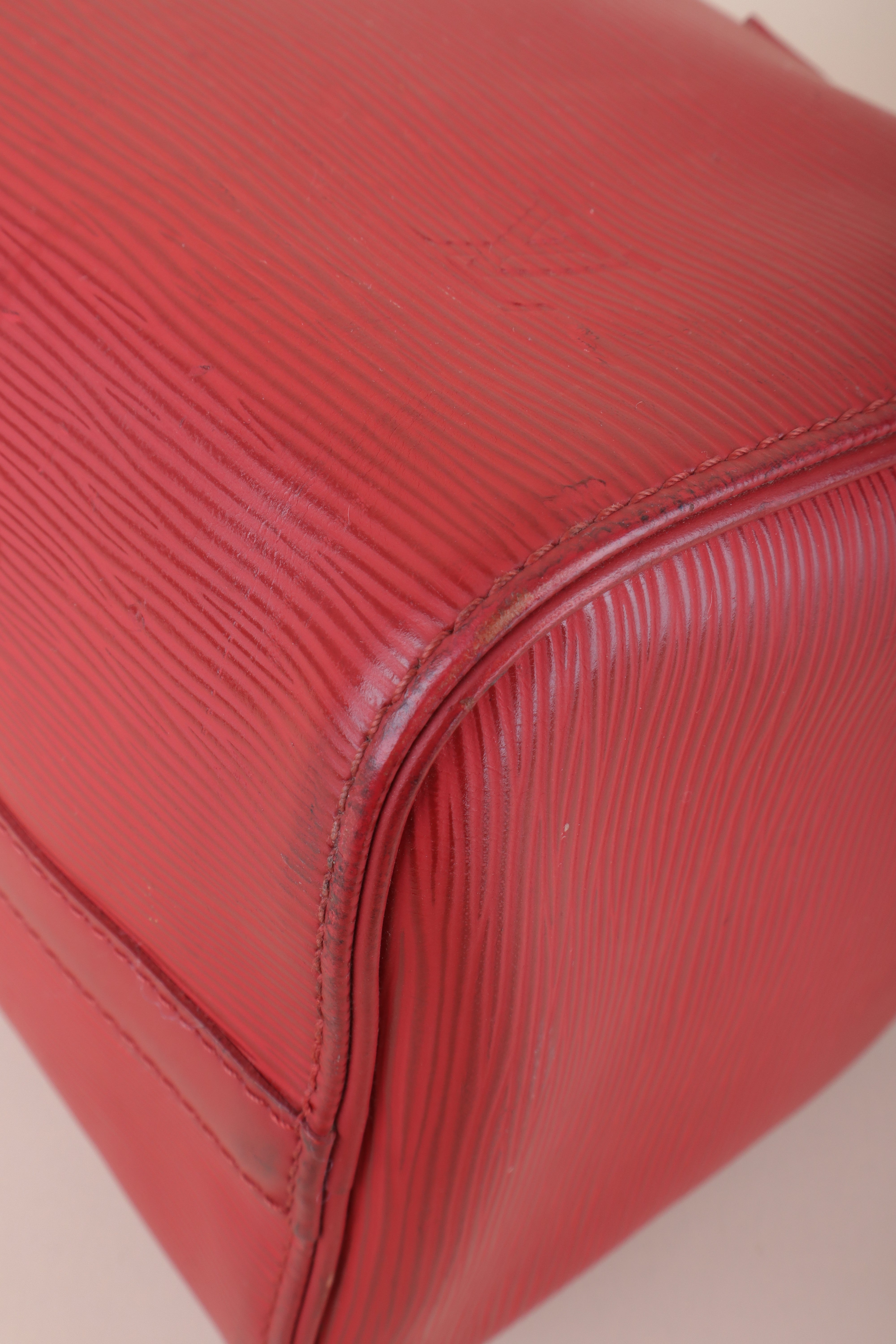 Louis Vuitton Red Speedy 30 Tote Bag