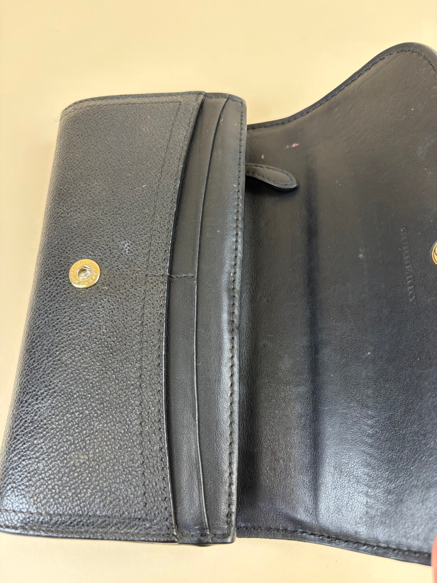 Burberry Black Buckle Continental Long Wallet