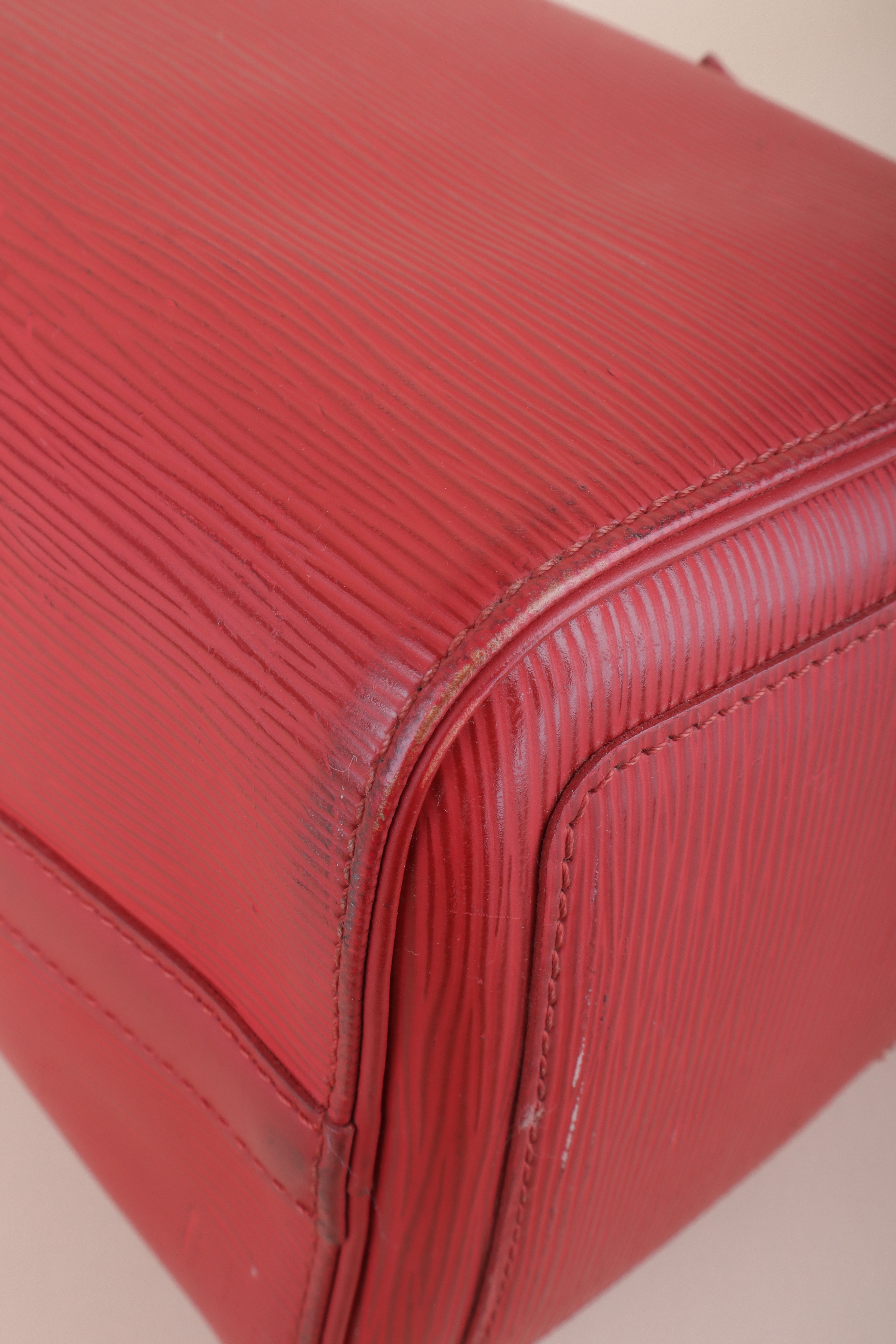 Louis Vuitton Red Speedy 30 Tote Bag