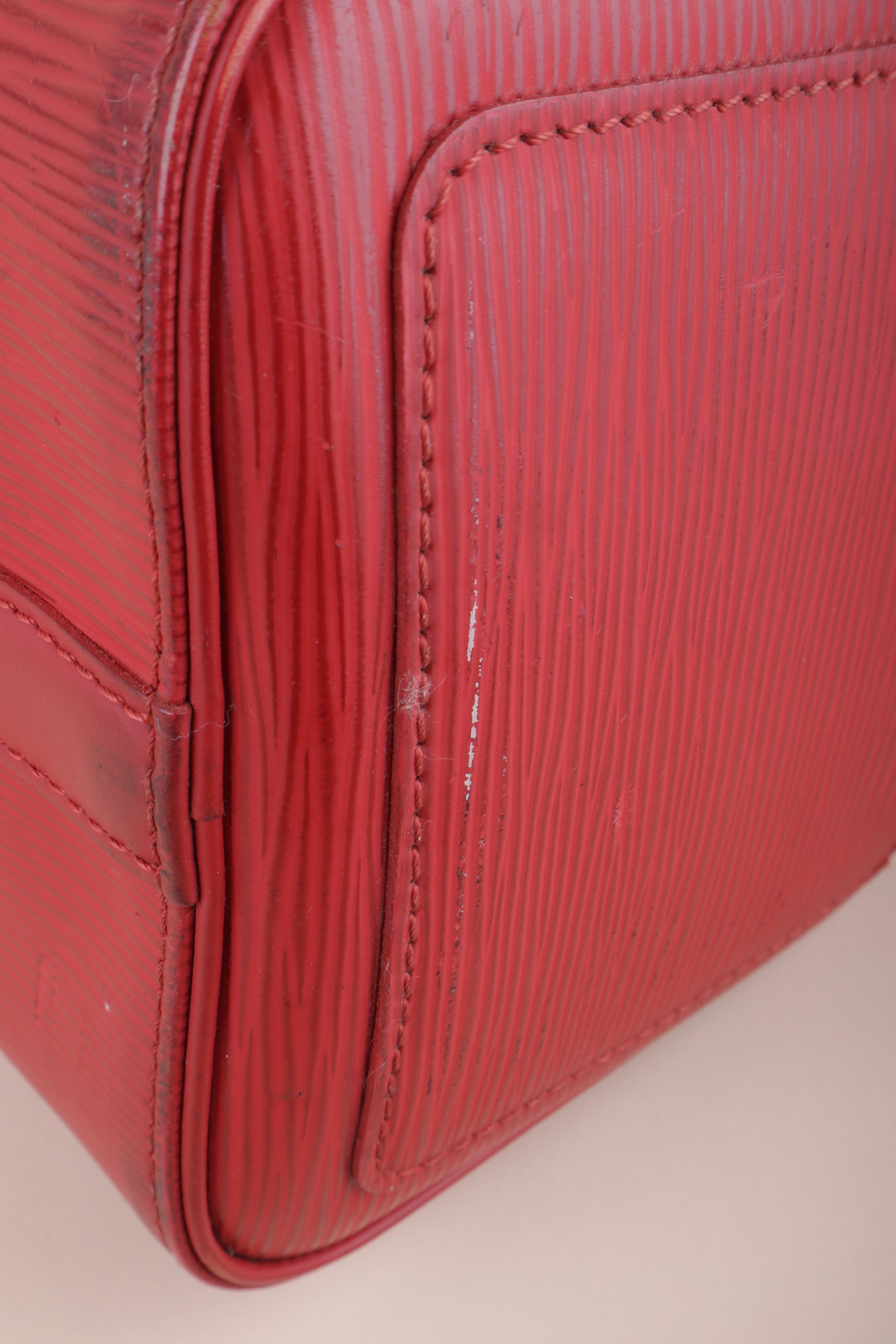 Louis Vuitton Red Speedy 30 Tote Bag