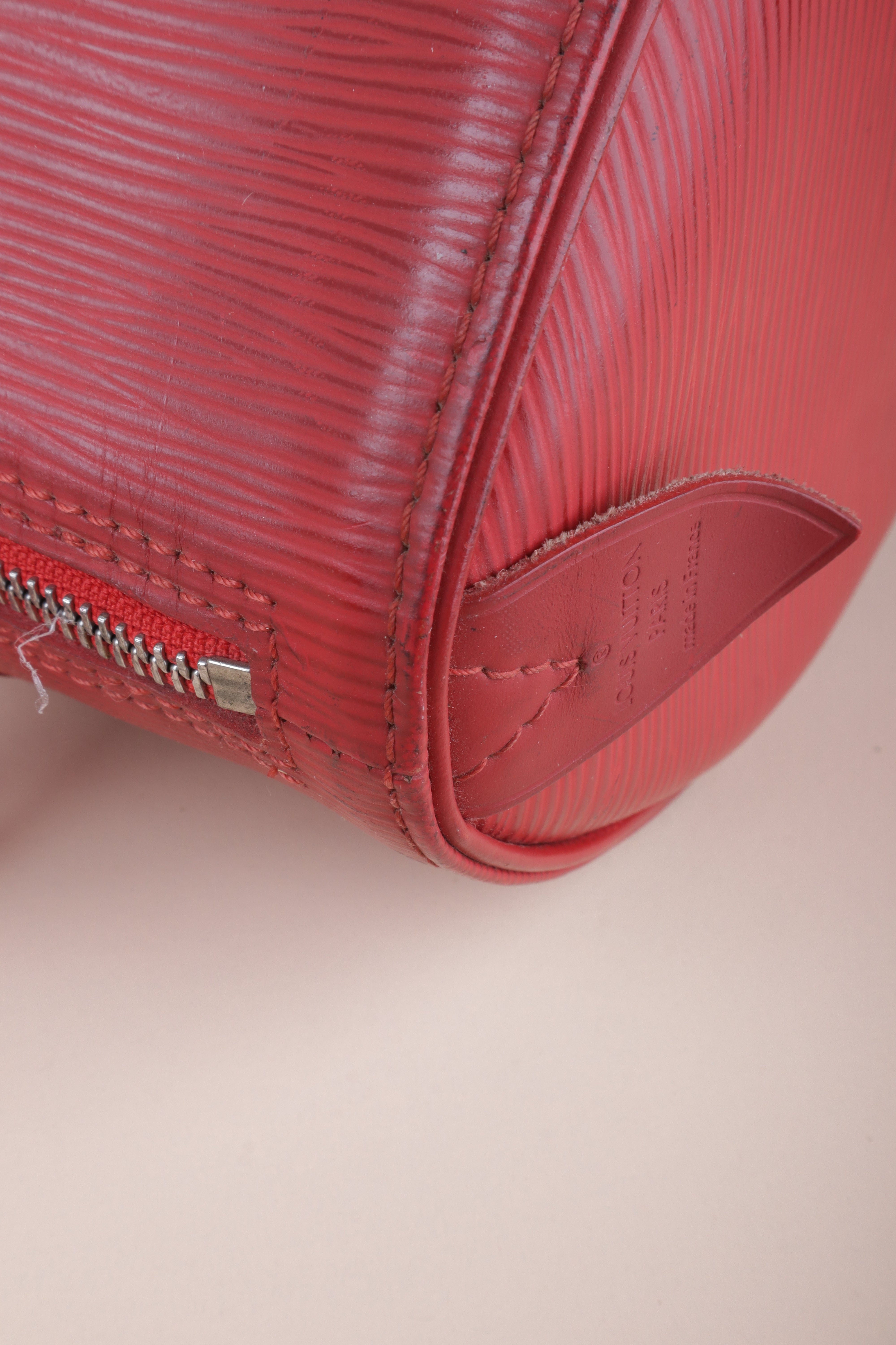 Louis Vuitton Red Speedy 30 Tote Bag
