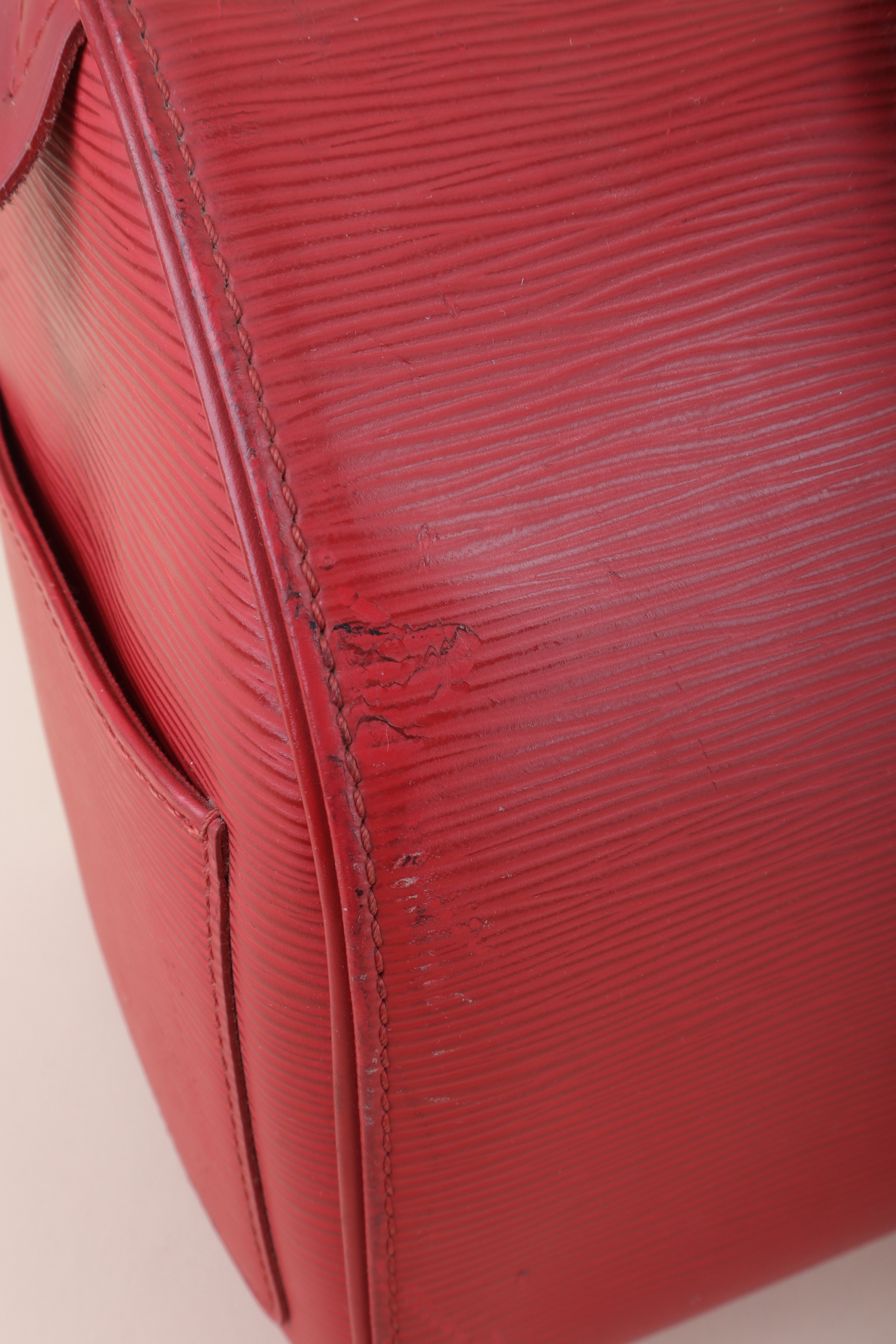 Louis Vuitton Red Speedy 30 Tote Bag