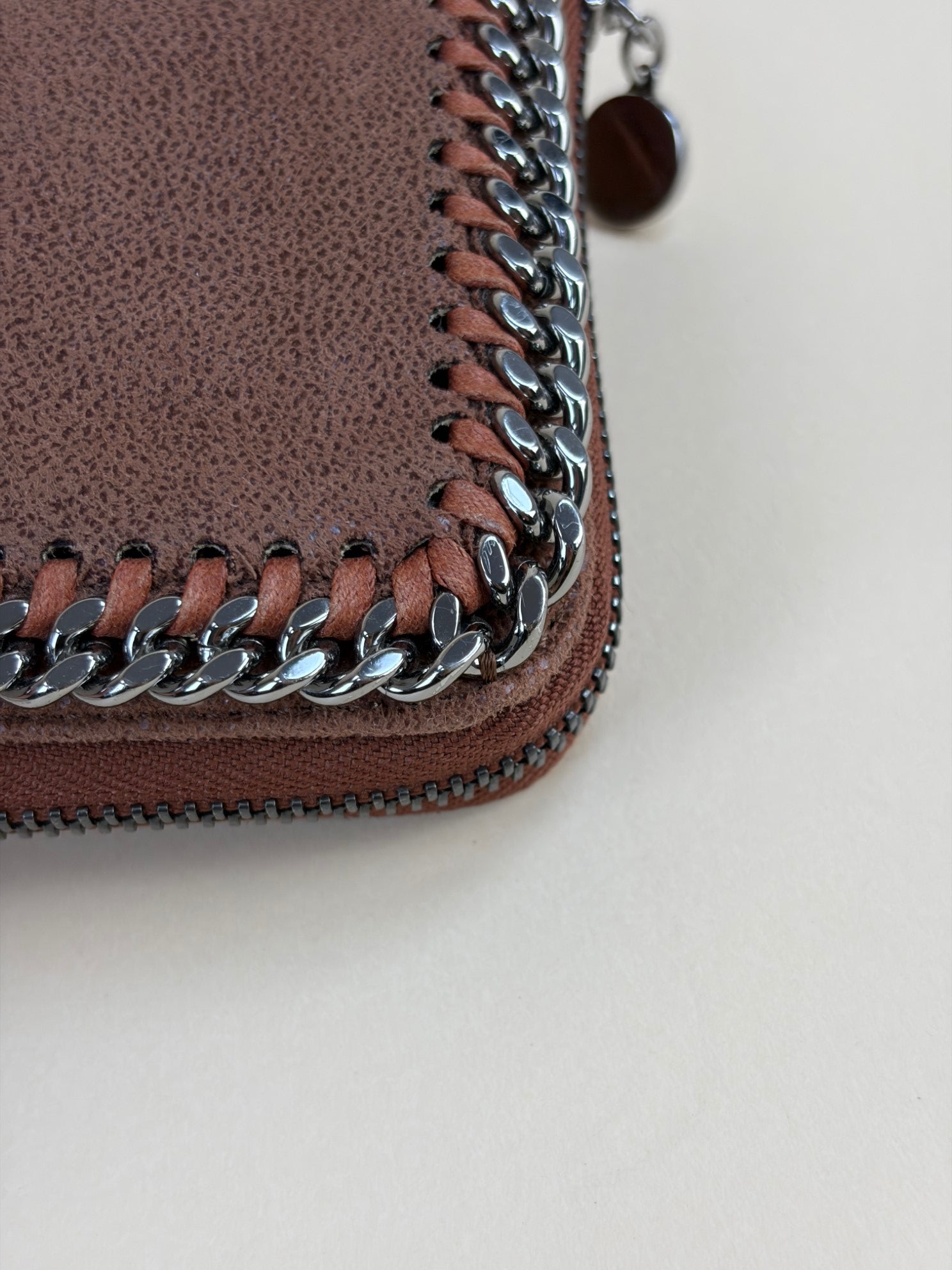 Stella Mccartney Brown Zip - Continental Falabella Long Wallet