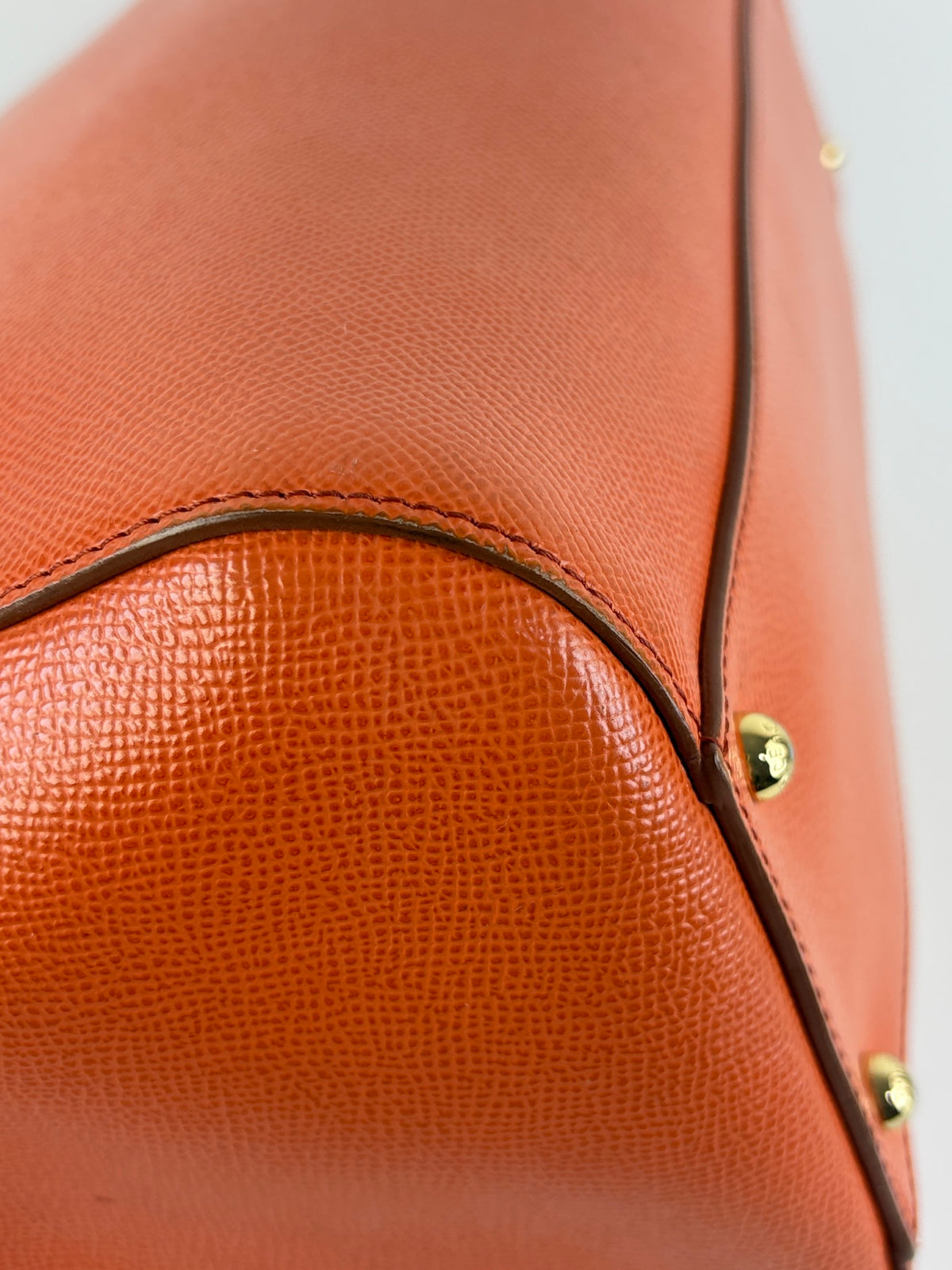 Dolce & Gabbana orange Dauphine calfskin leather Sicily maxi