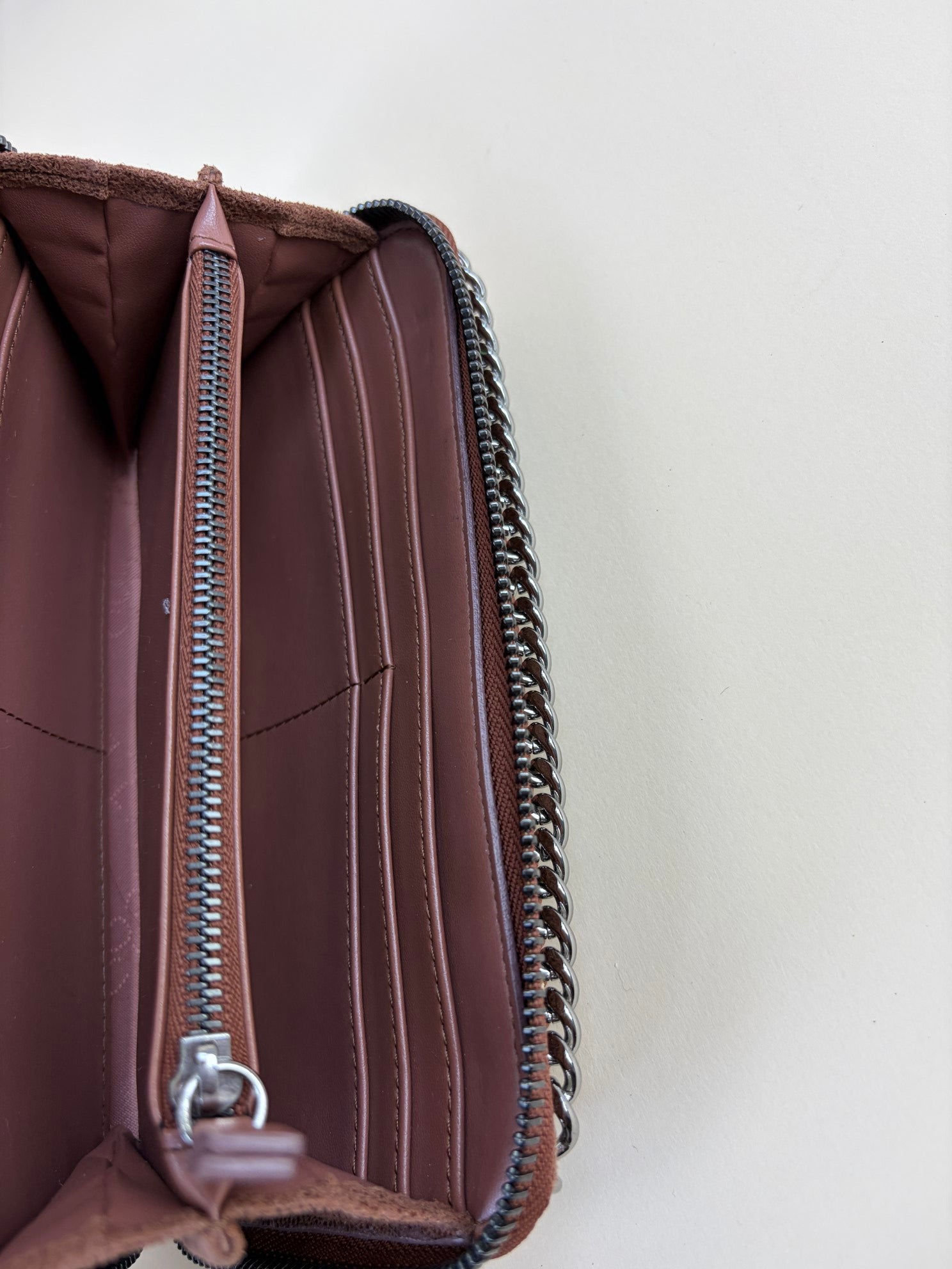 Stella Mccartney Brown Zip - Continental Falabella Long Wallet