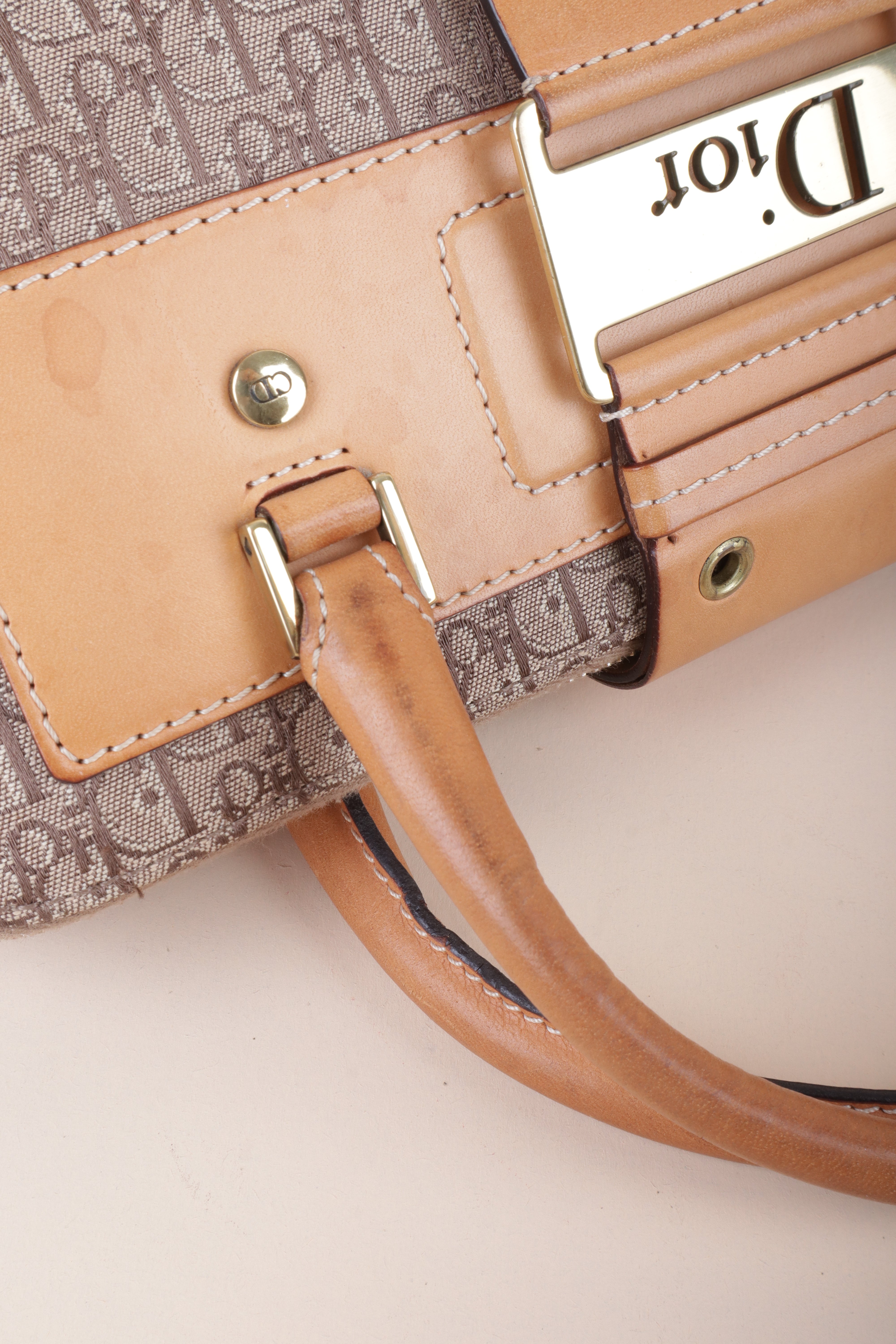 Christian Dior Beige Street Chic Dome Diorissimo Tote Bag