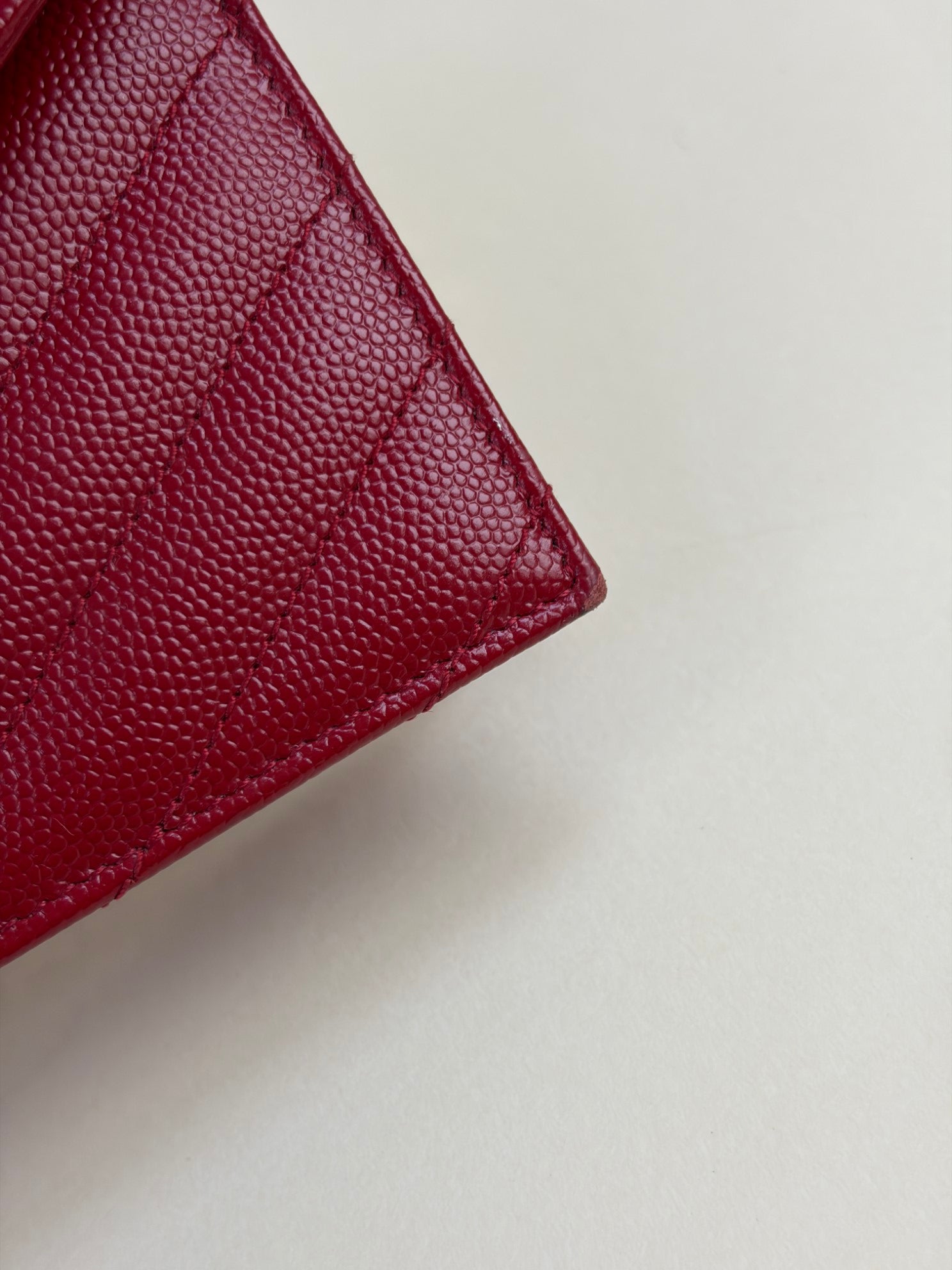 YSL Red Cassandre Wallet On Chain