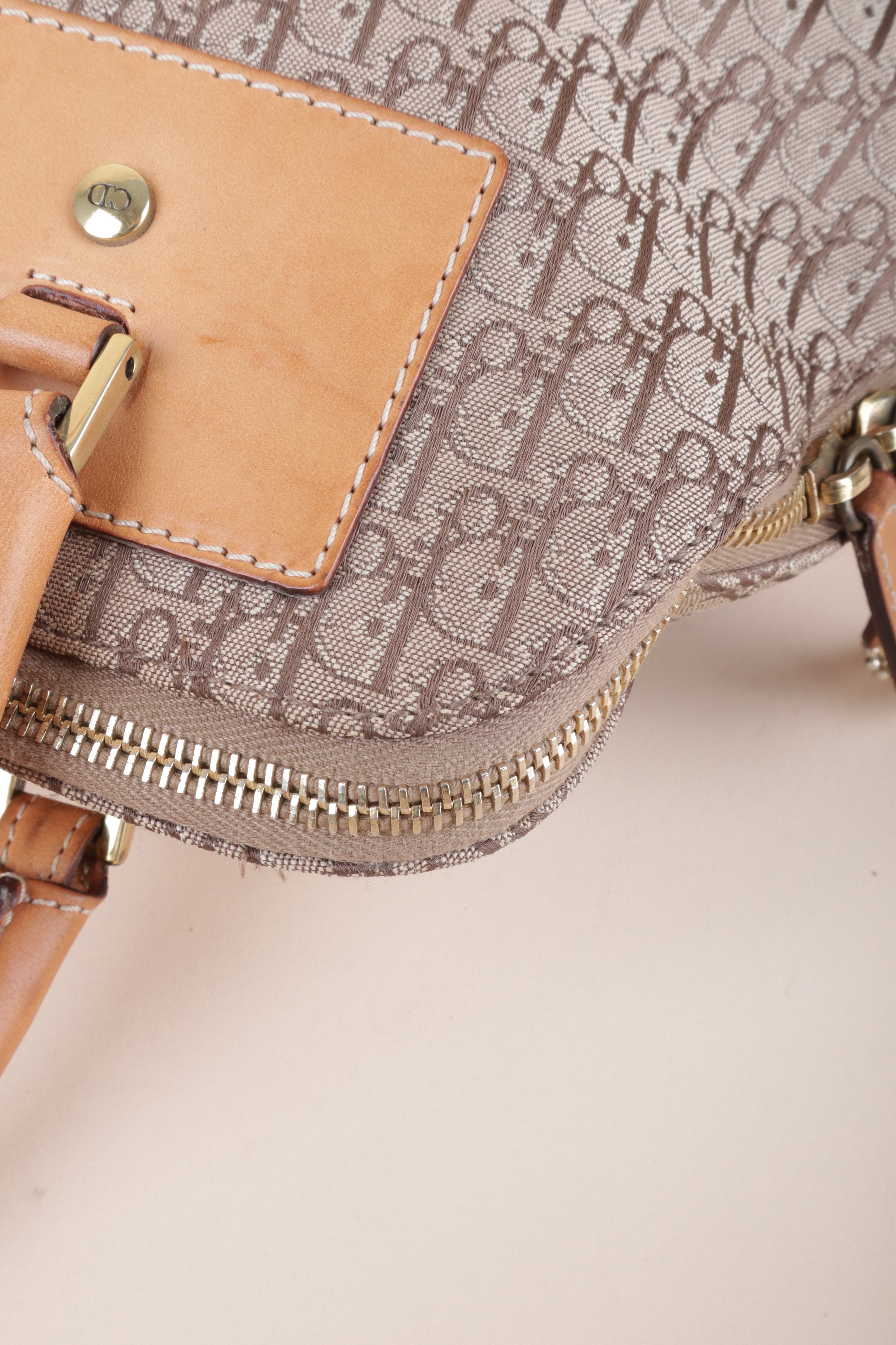 Christian Dior Beige Street Chic Dome Diorissimo Tote Bag