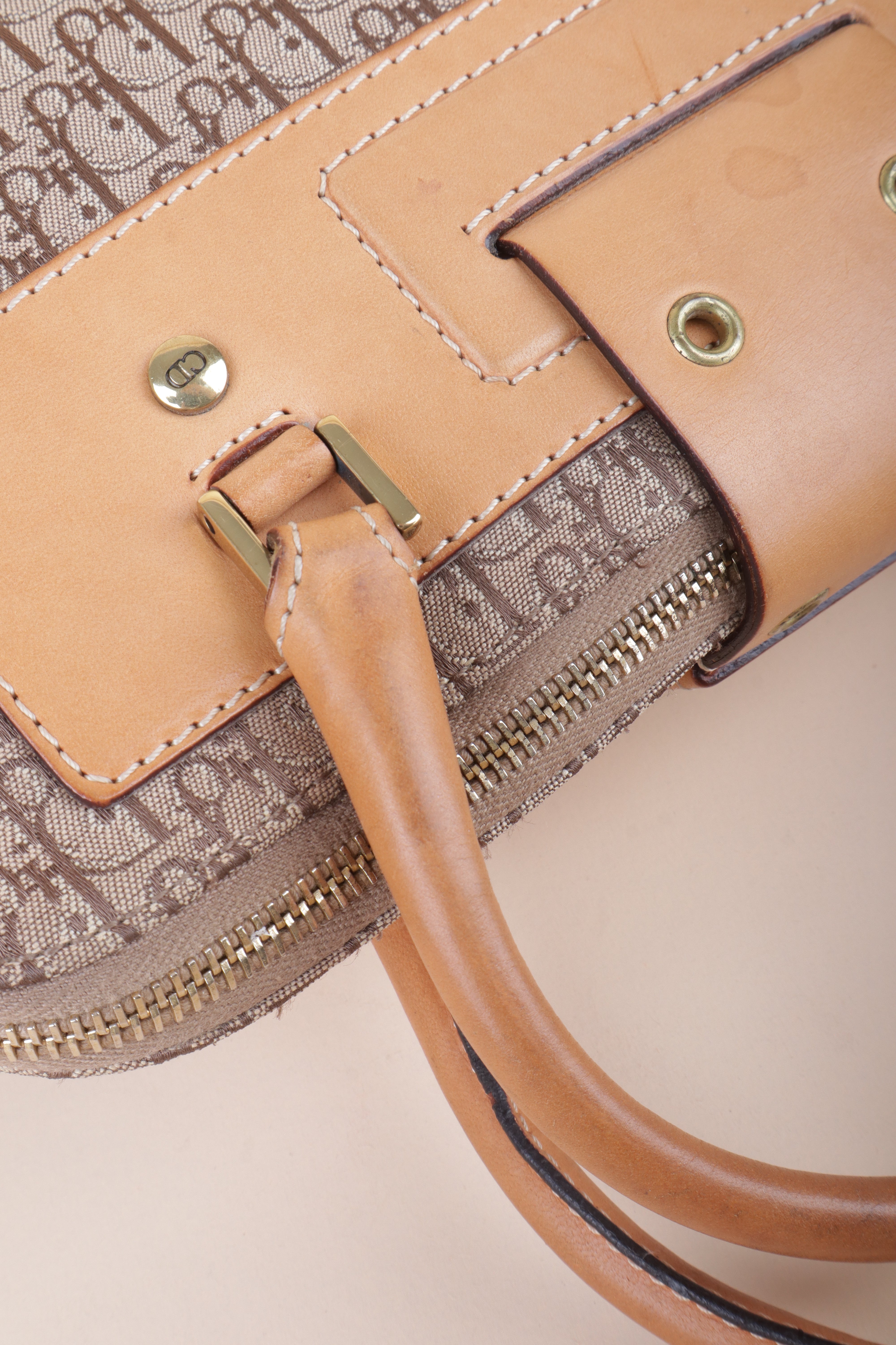 Christian Dior Beige Street Chic Dome Diorissimo Tote Bag