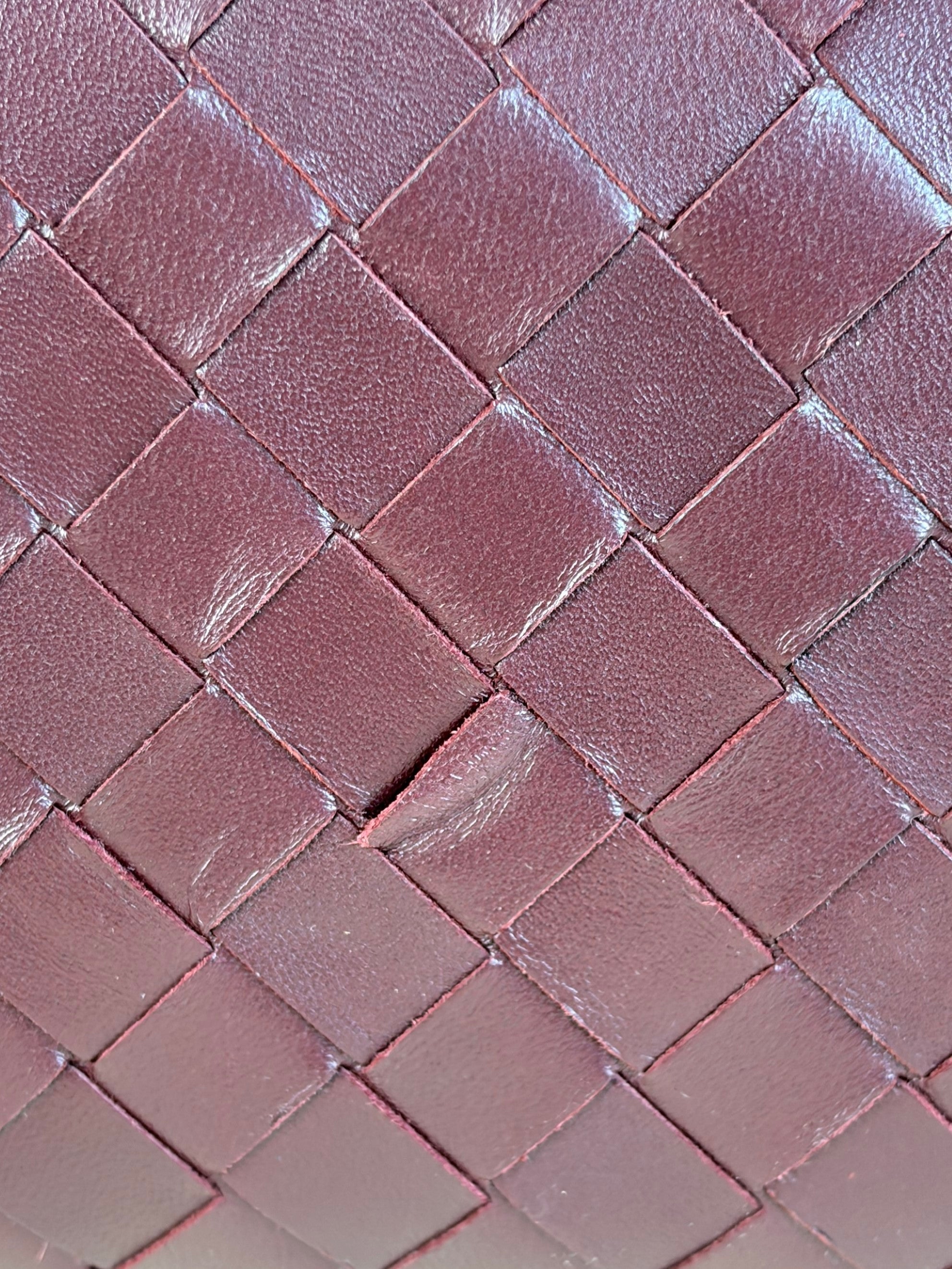 Bottega Veneta burgundy Andiamo clutch