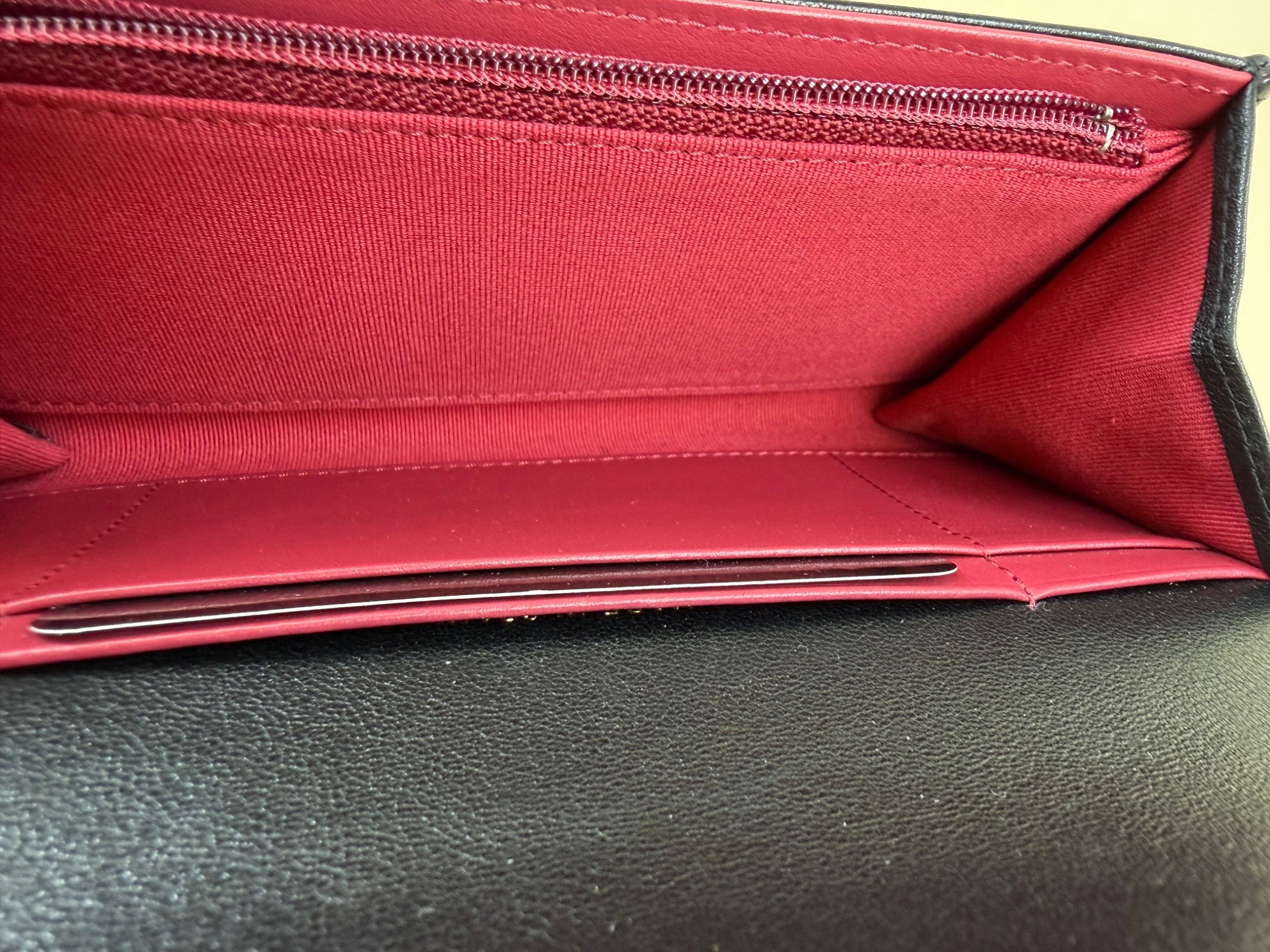 Chanel Black 19 Flap Wallet