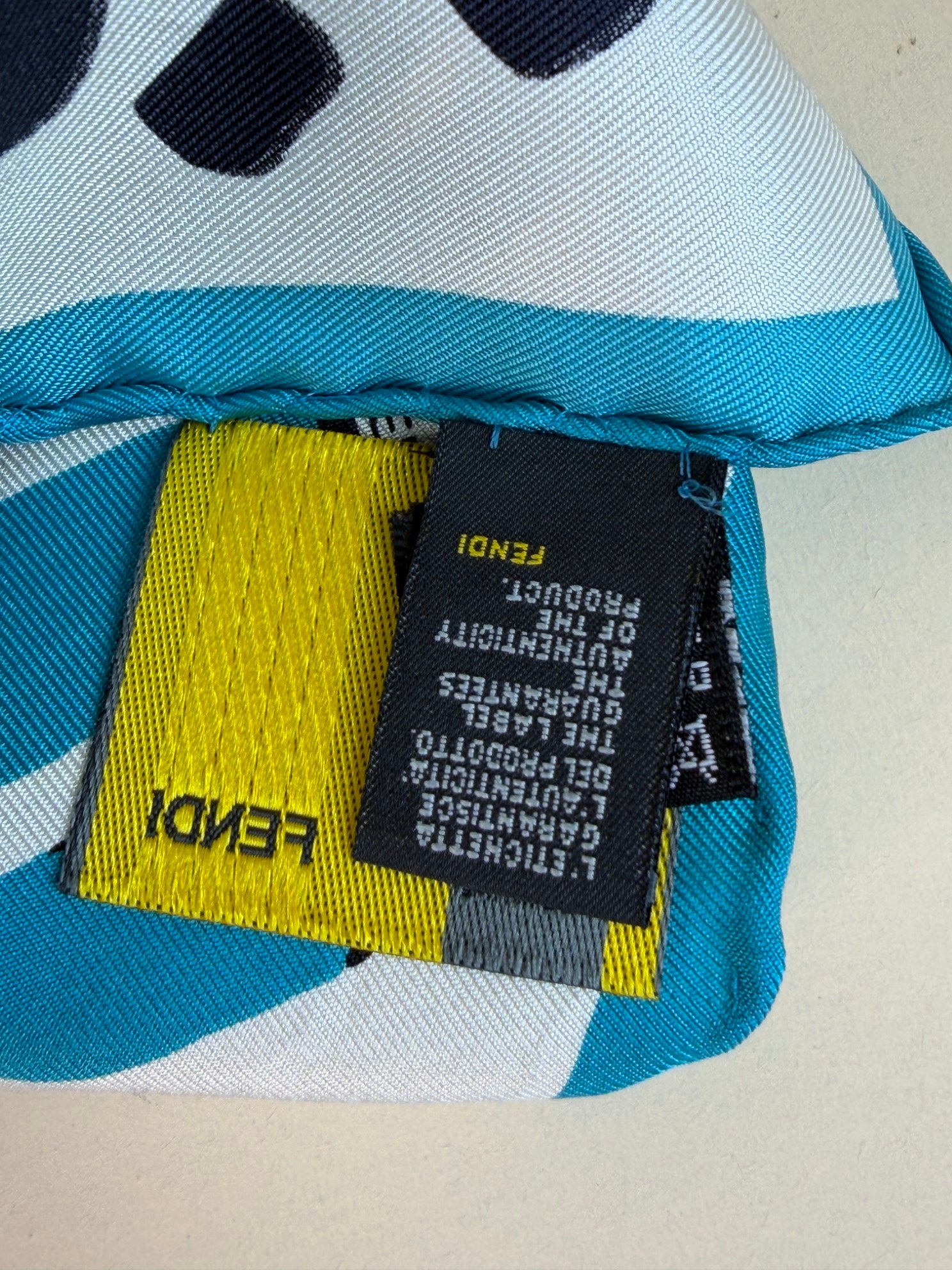 Fendi Multicolor Square Silk Scarf