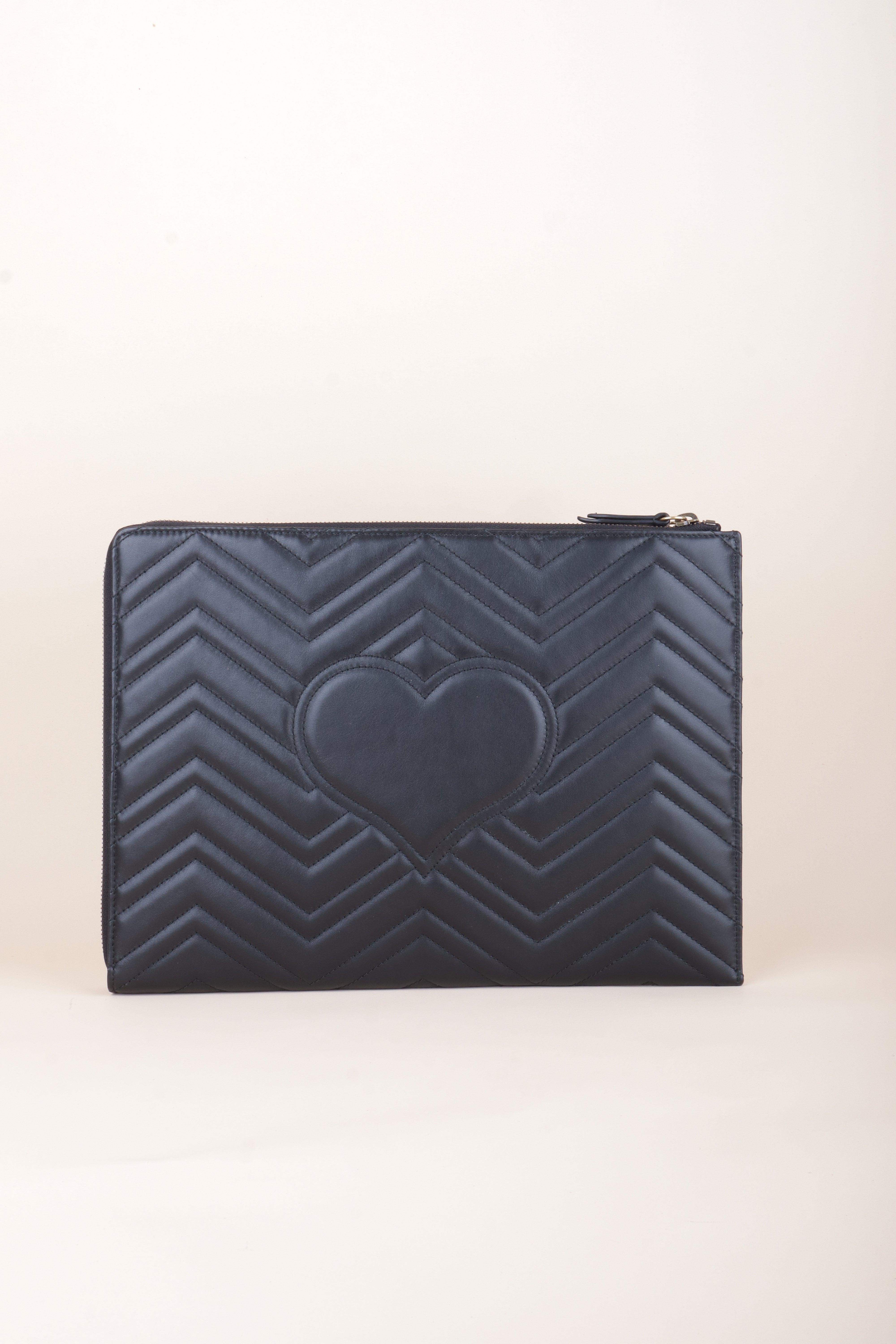 Gucci Black GG Portfolio Marmont Pouch