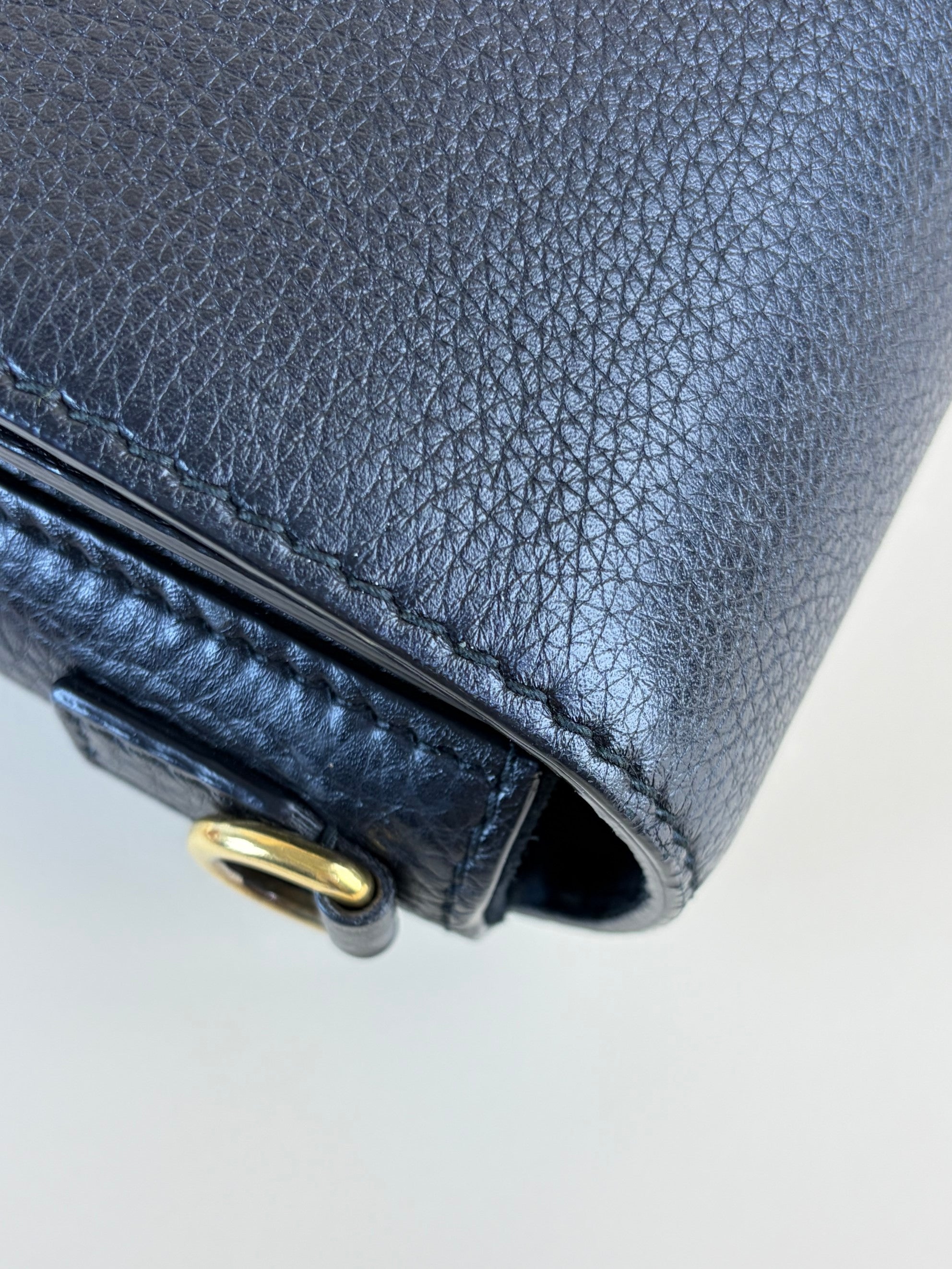 Dior black grained calfskin Dior evolution flap bag