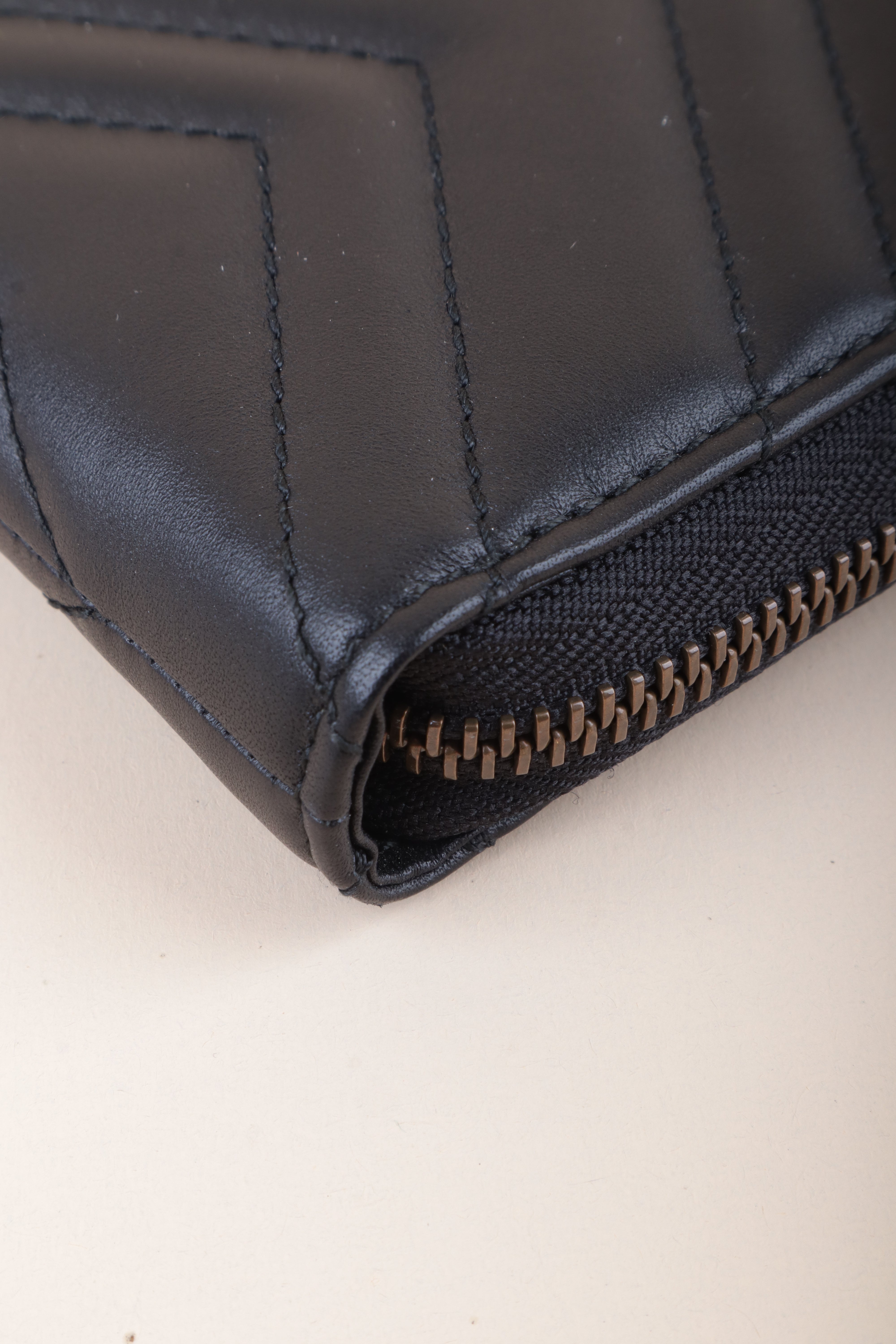 Gucci Black GG Portfolio Marmont Pouch