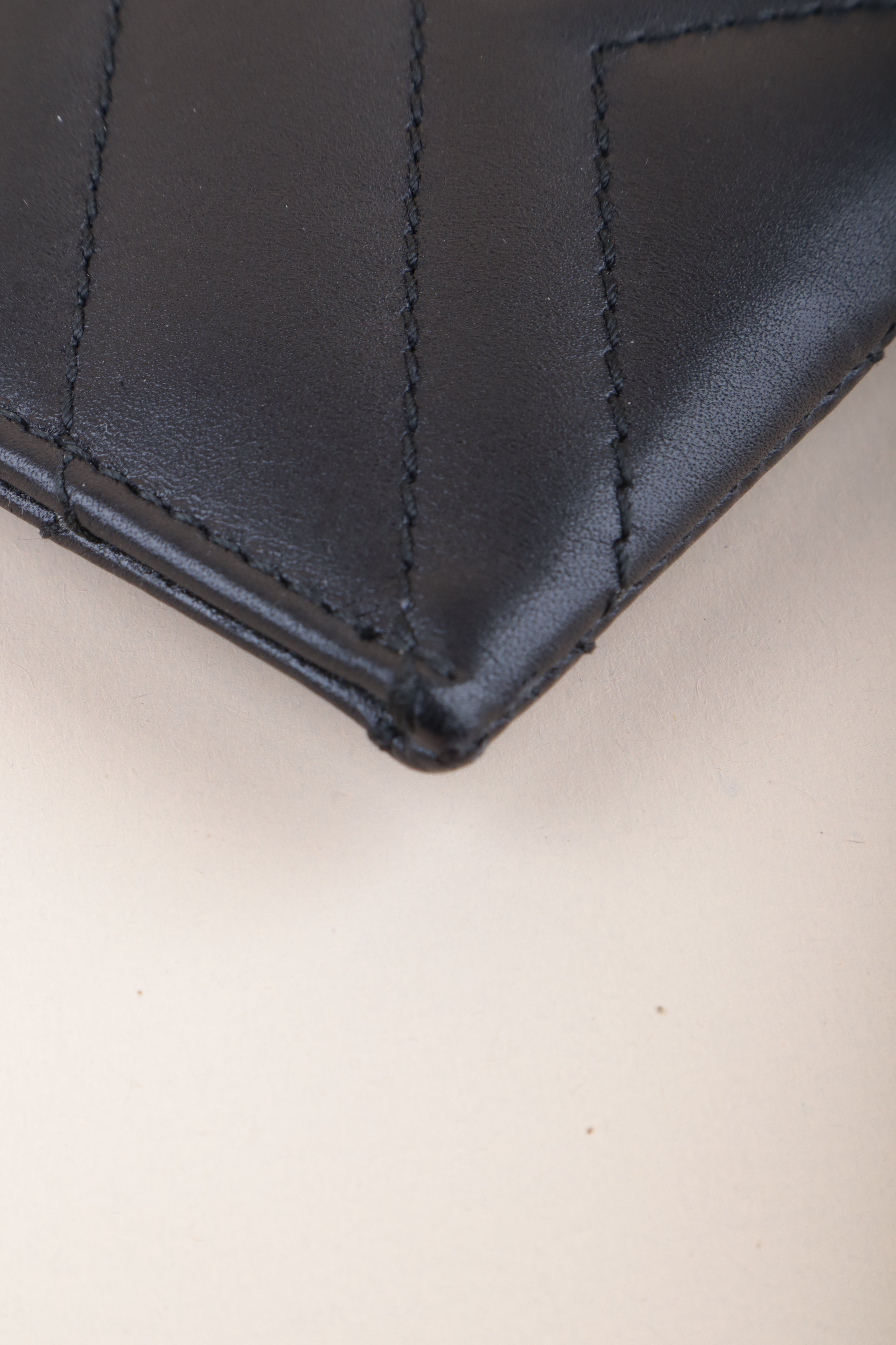 Gucci Black GG Portfolio Marmont Pouch