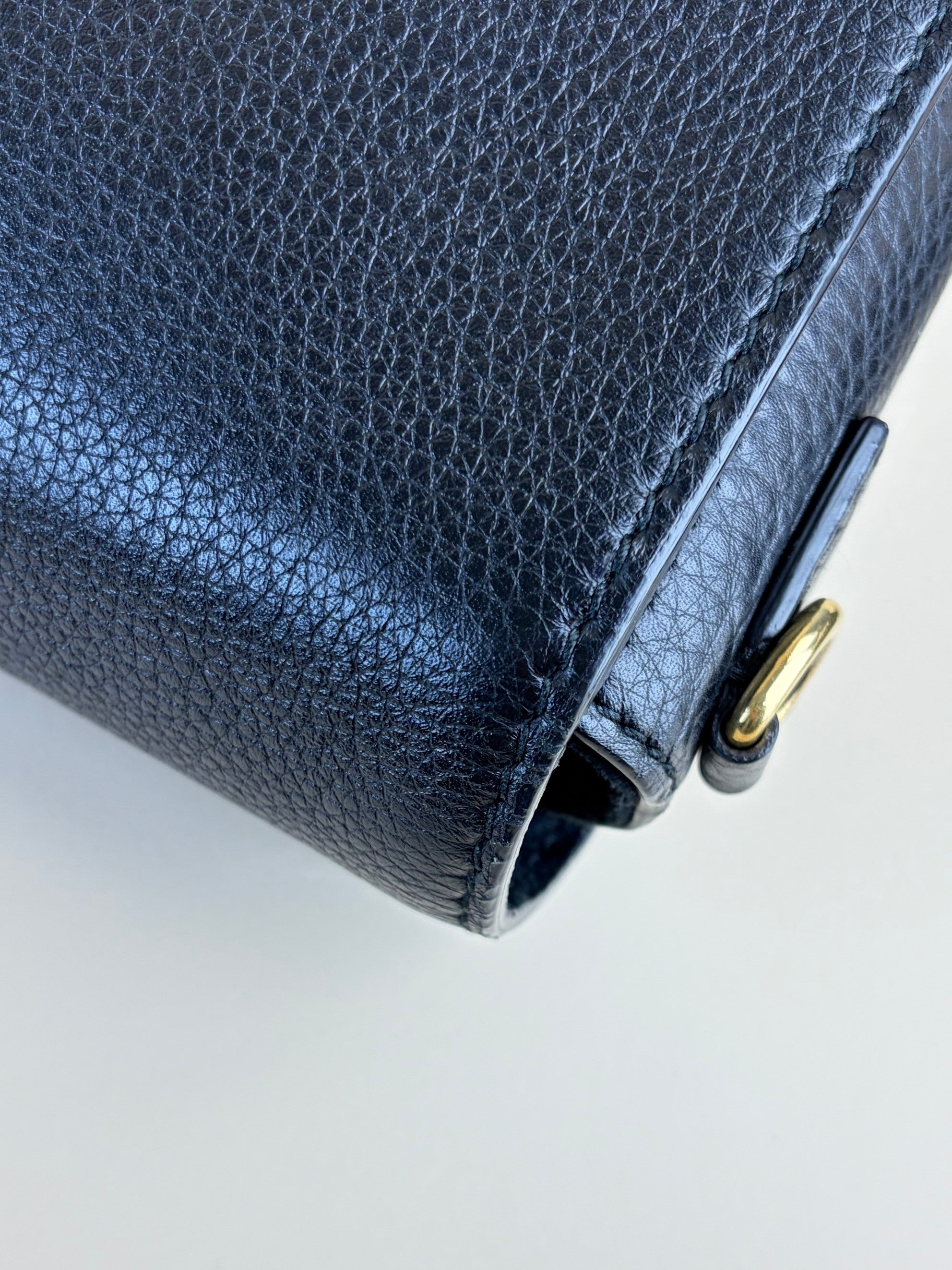 Dior black grained calfskin Dior evolution flap bag