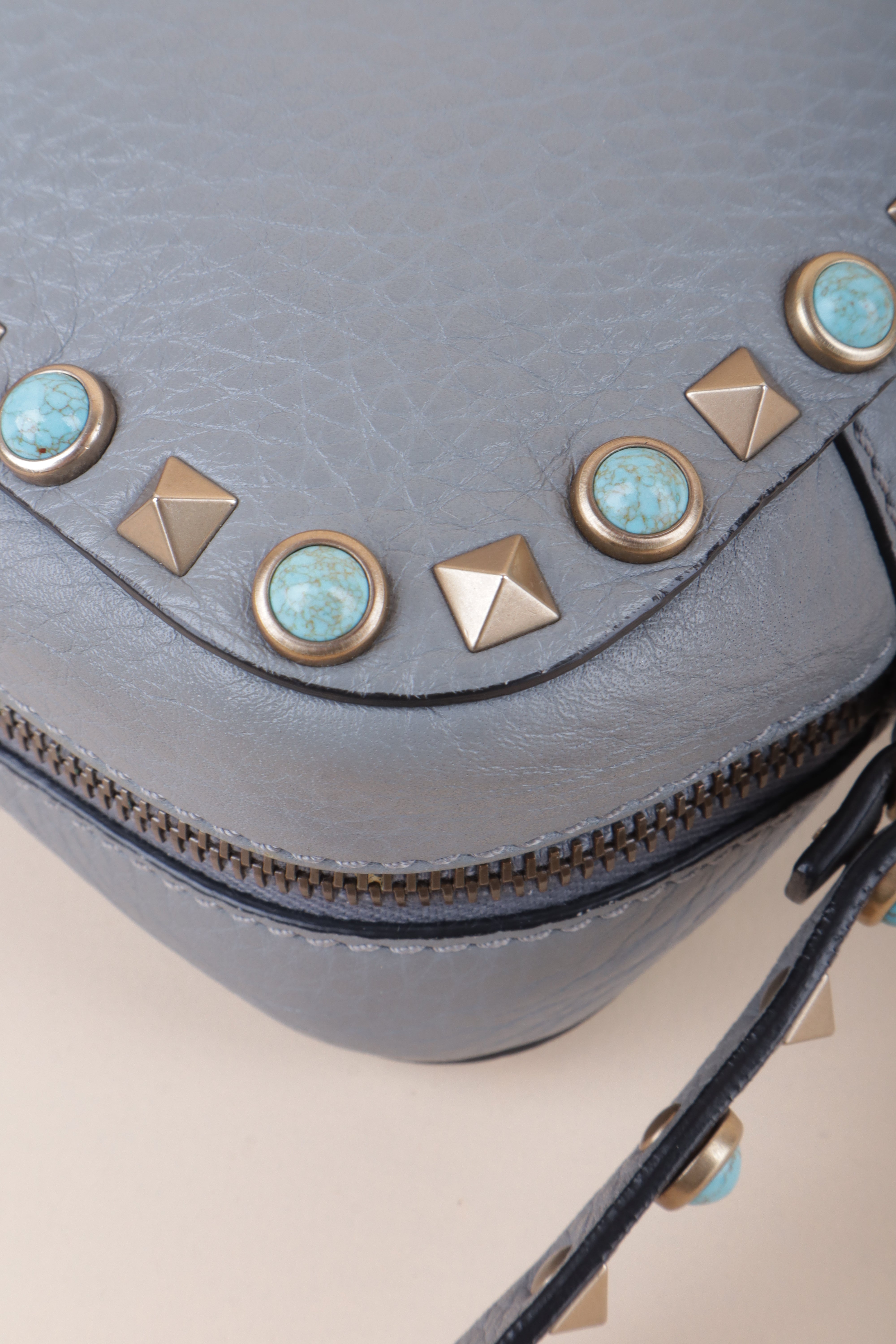 Valentino Grey Rolling Camera Crossbody Bag