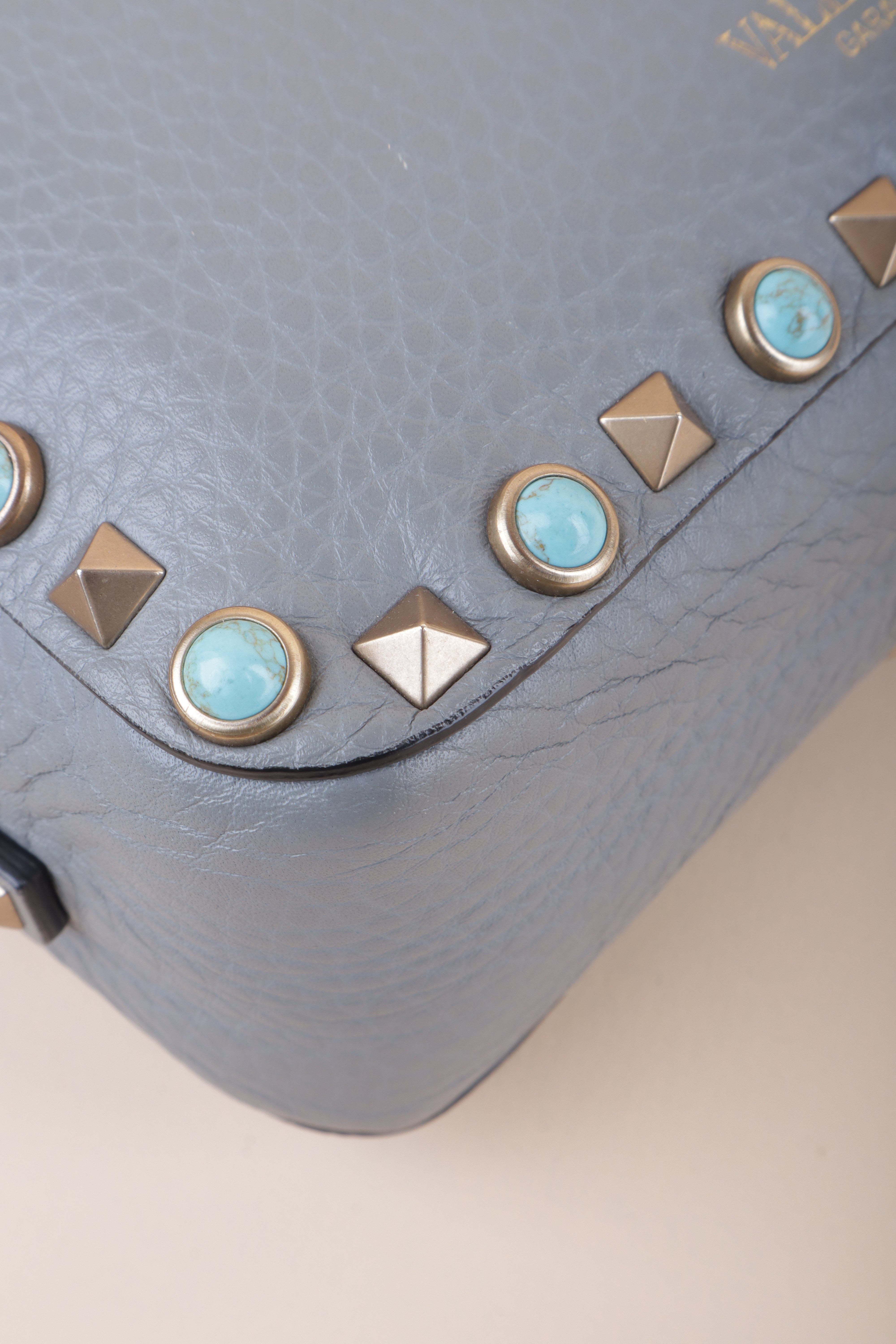 Valentino Grey Rolling Camera Crossbody Bag