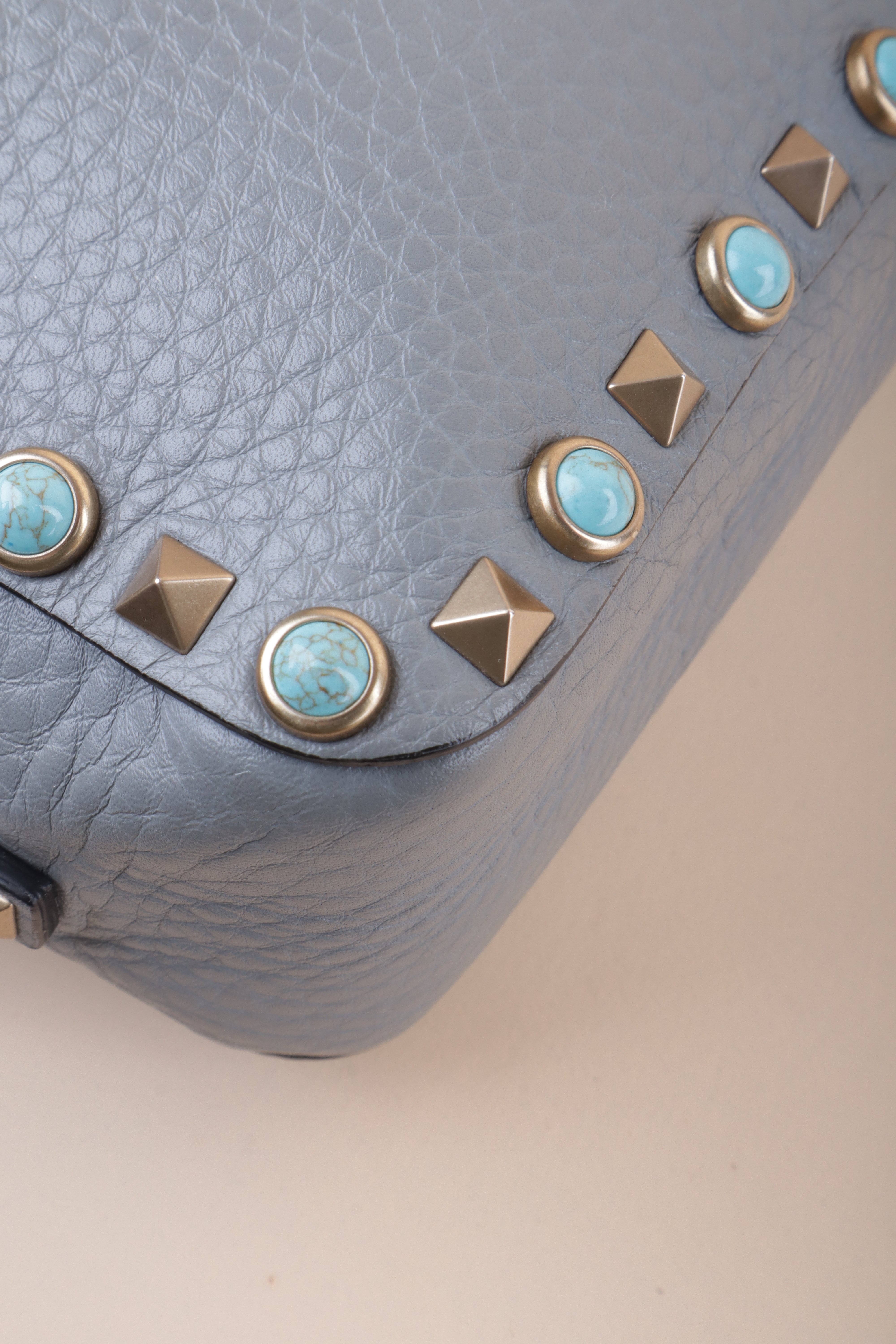 Valentino Grey Rolling Camera Crossbody Bag
