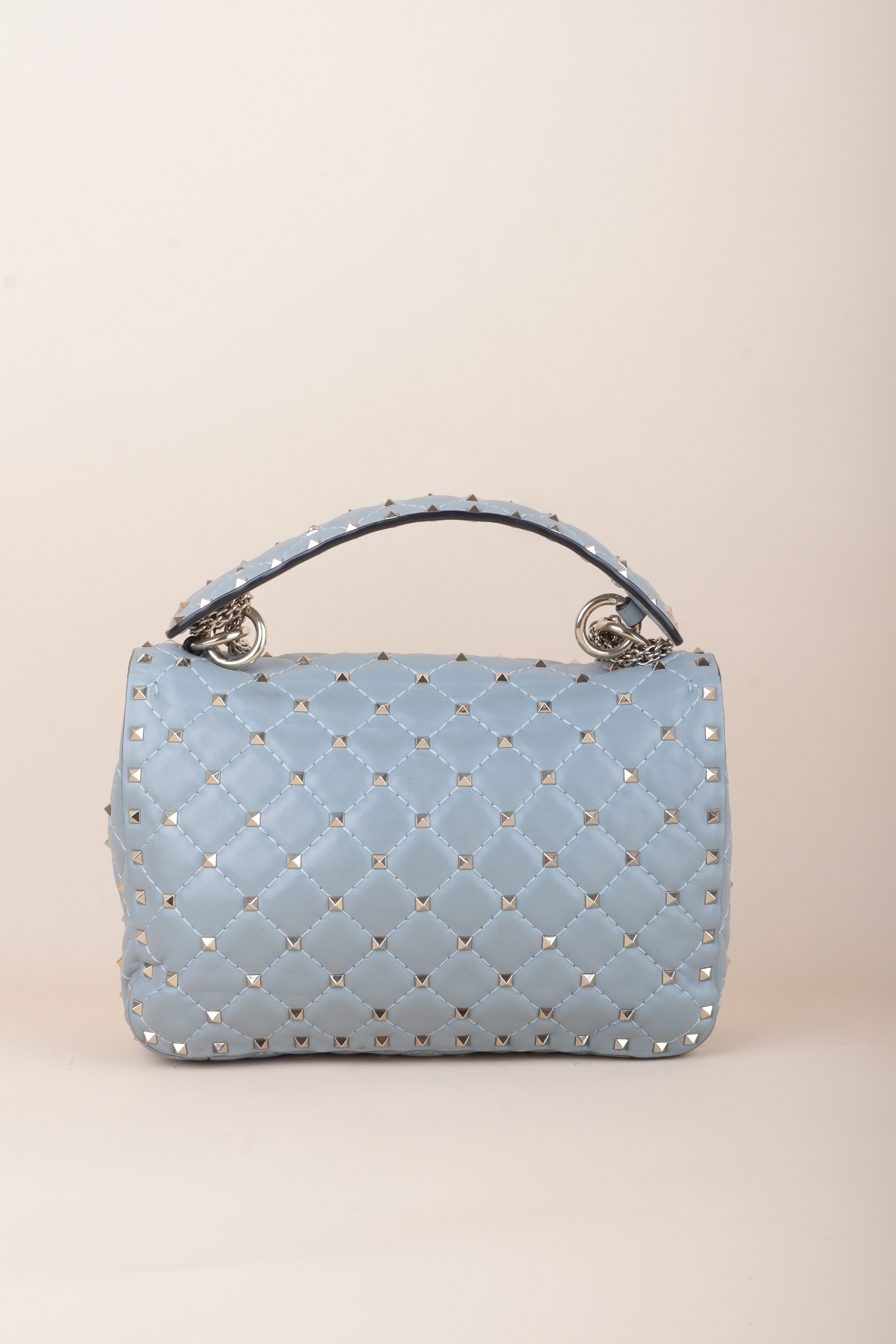Valentino Uni Gray Rockstud Spike Crossbody Bag