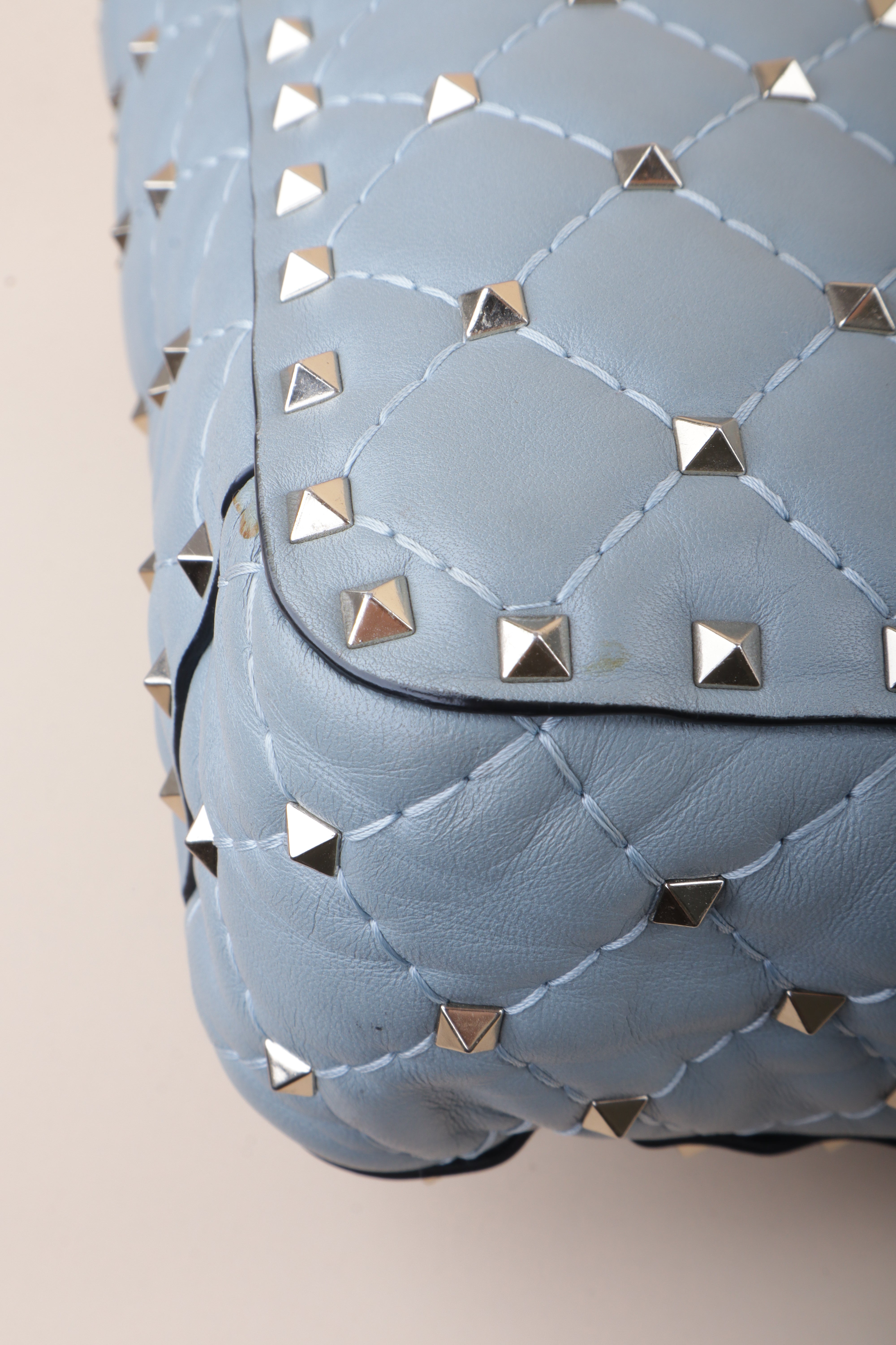Valentino Uni Gray Rockstud Spike Crossbody Bag