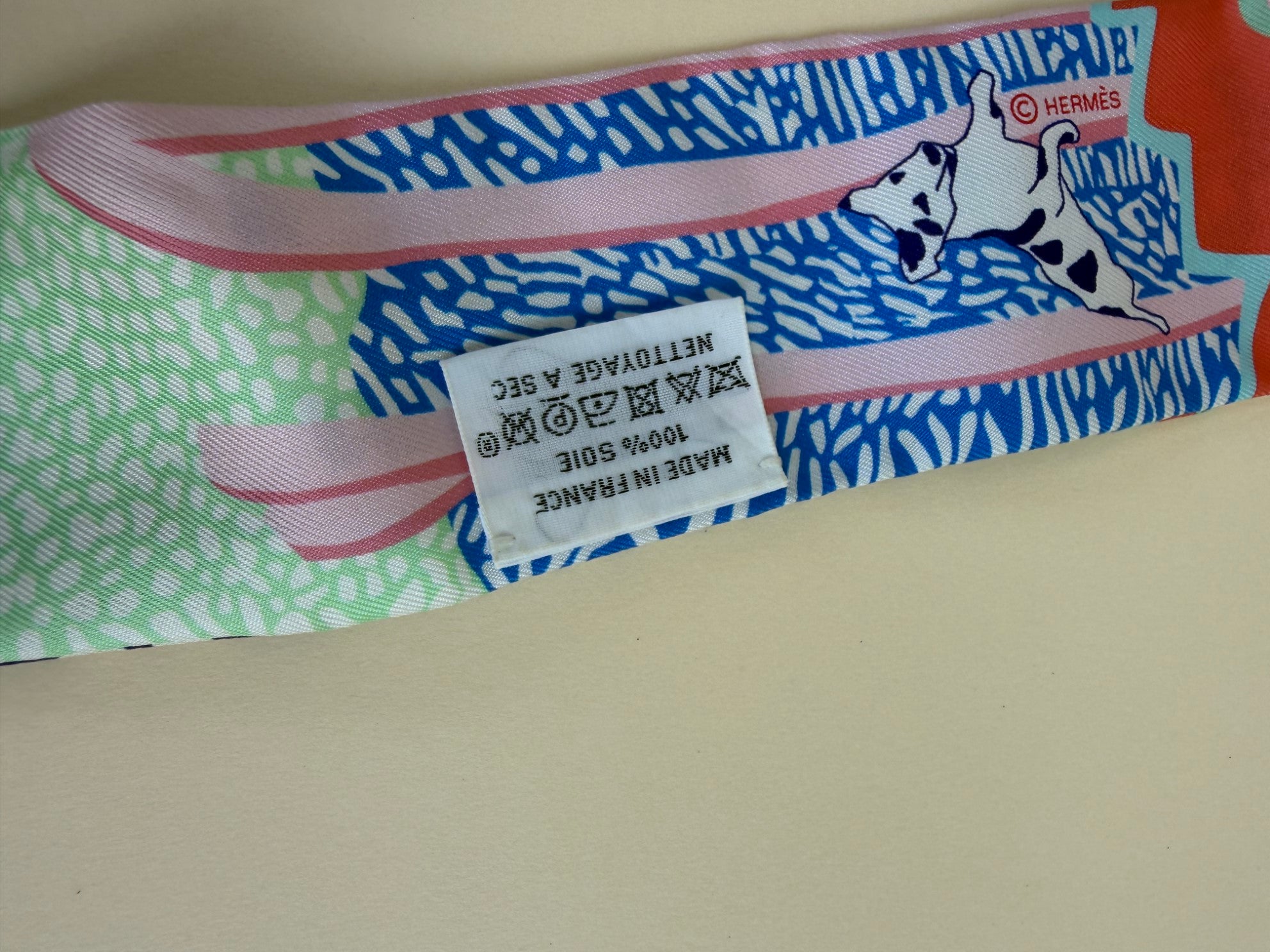 Hermes Multicolor Silk Twilly