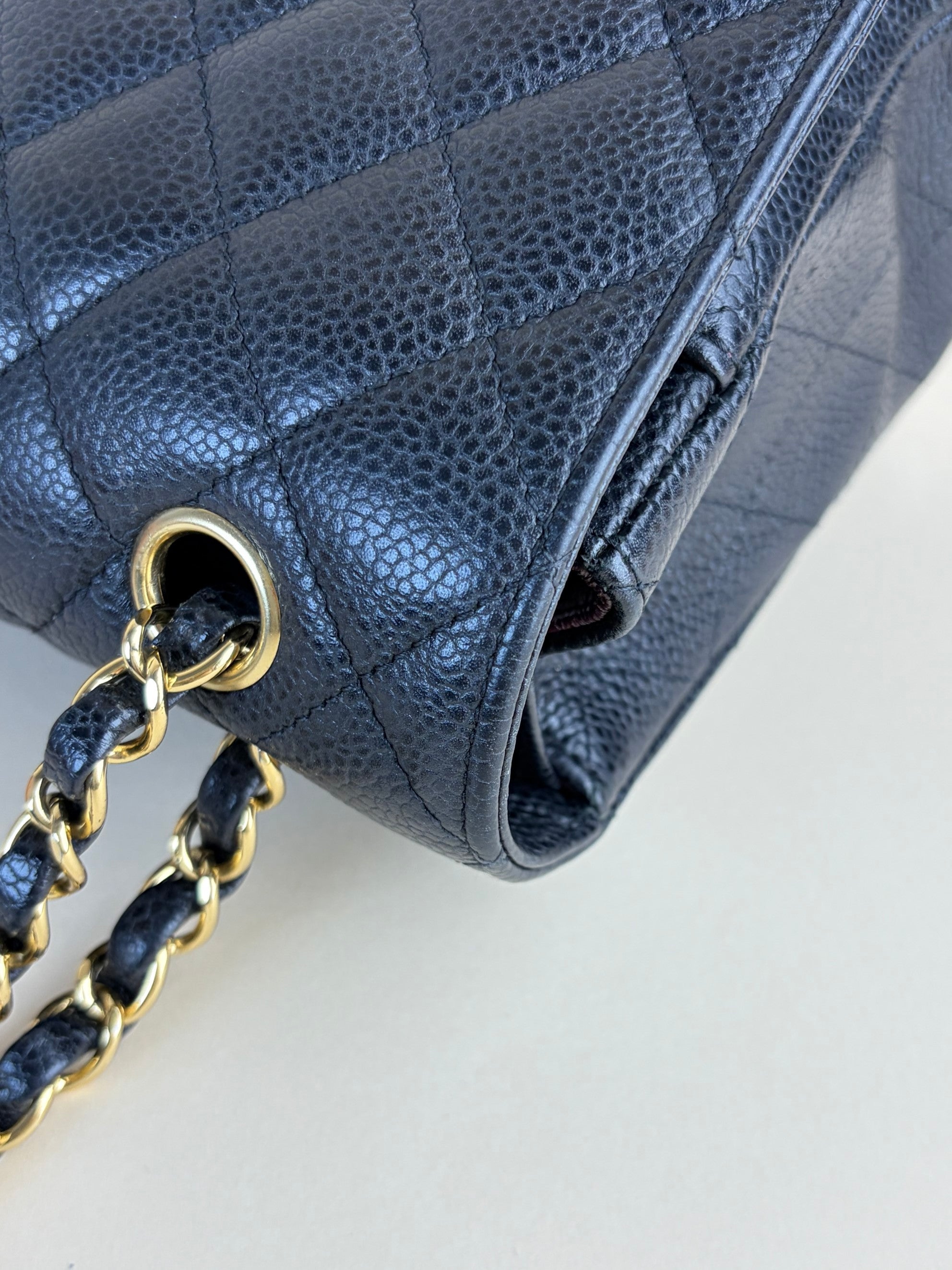 Chanel Black Classic Double Flap Medium Bag