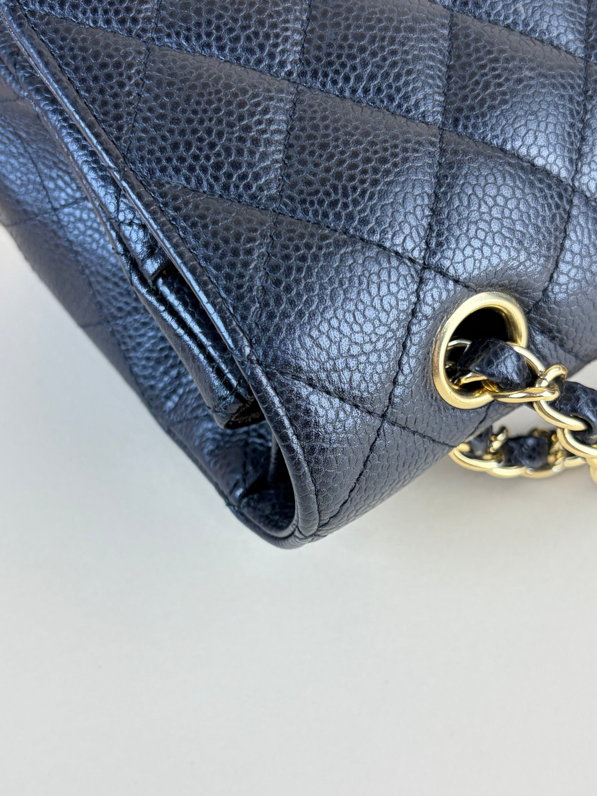 Chanel Black Classic Double Flap Medium Bag