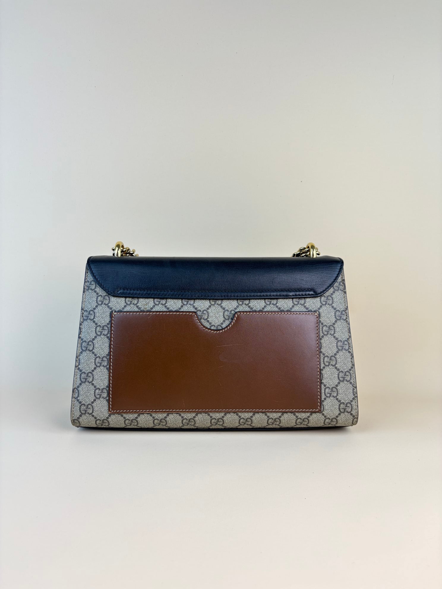 Gucci Tricolor GG Padlock Medium Shoulder Bag