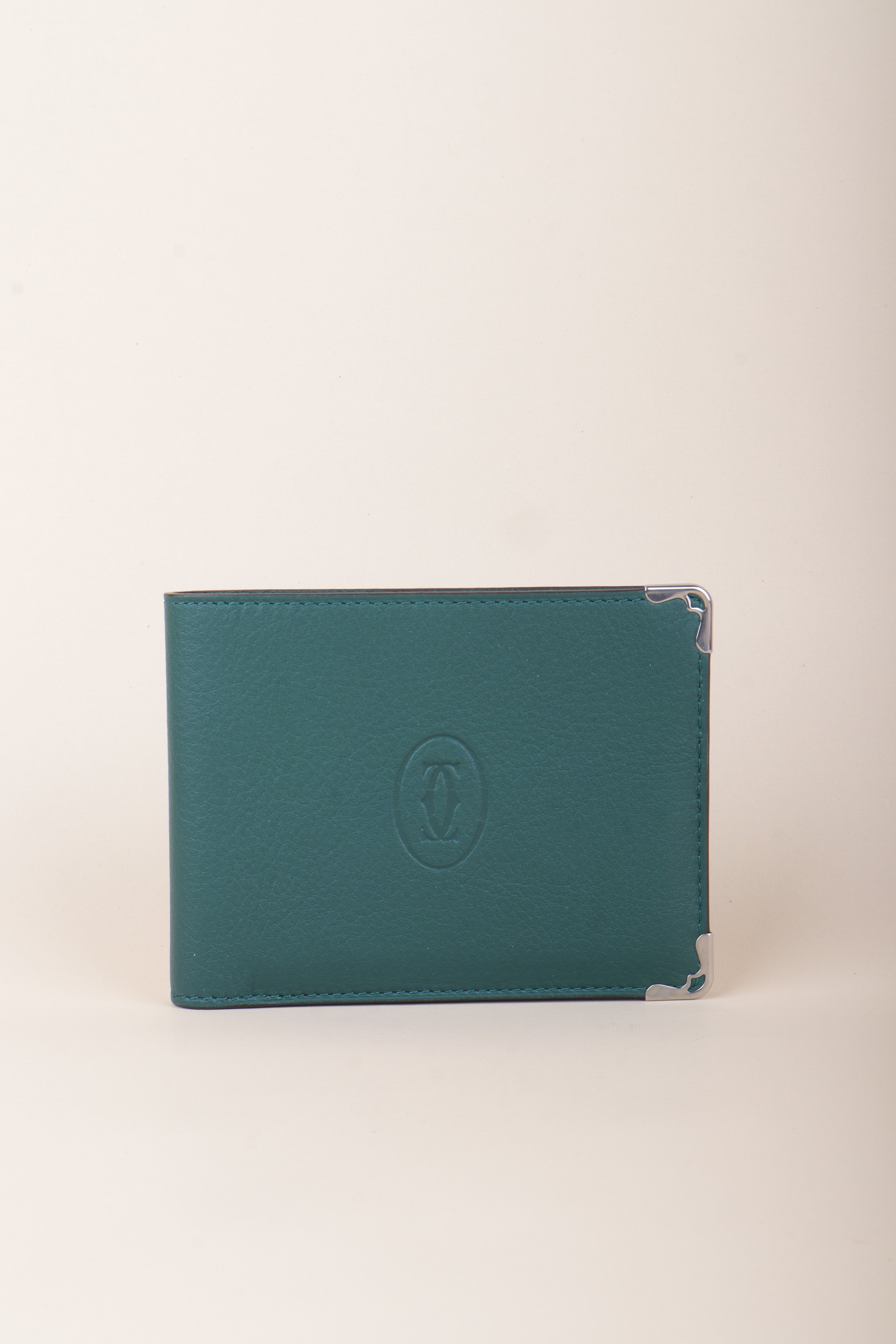 Cartier Green Must De Cartier 6 Credit Card Compact Wallet