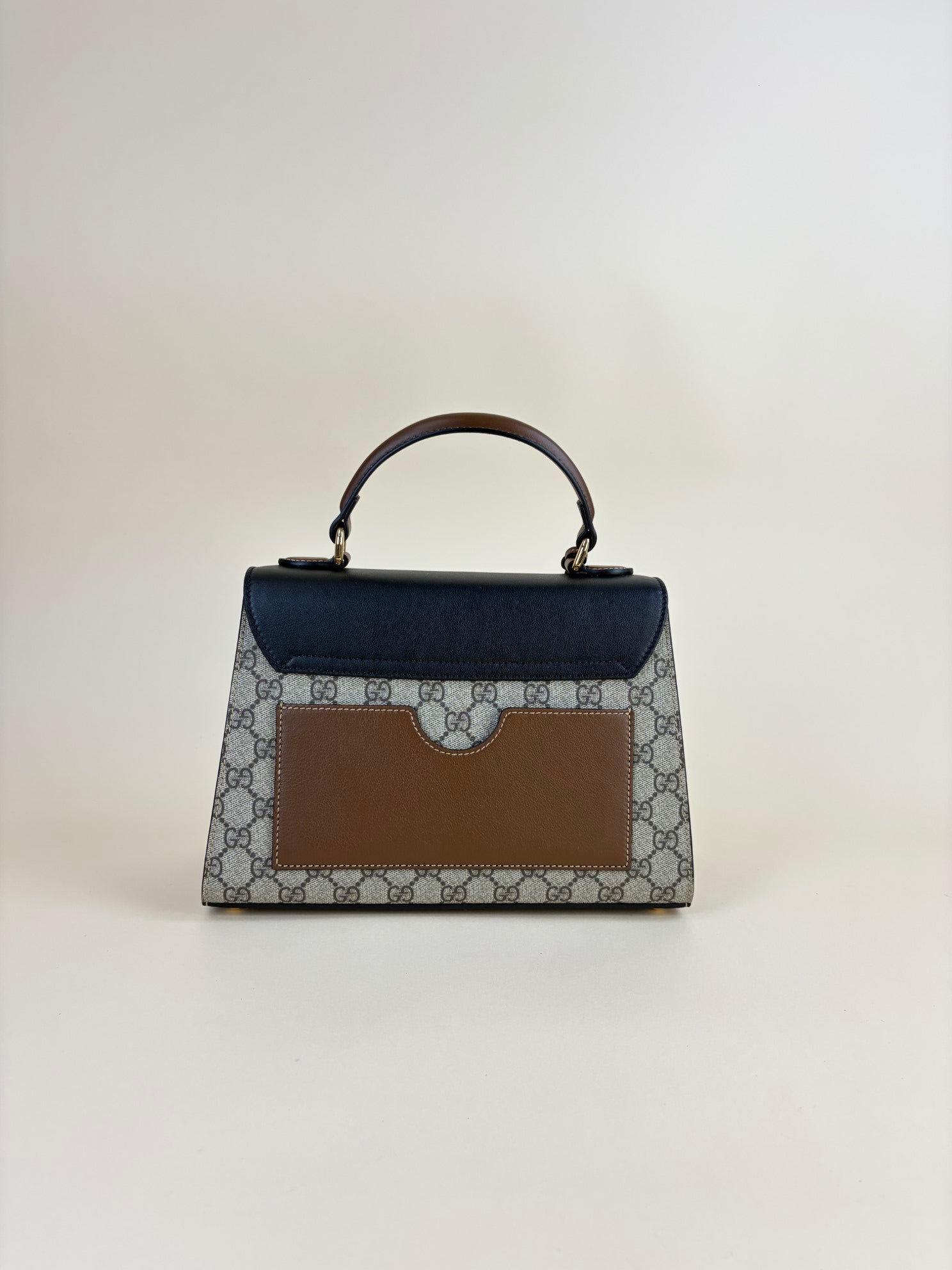 Gucci gg supreme coated small canvas monogram padlock