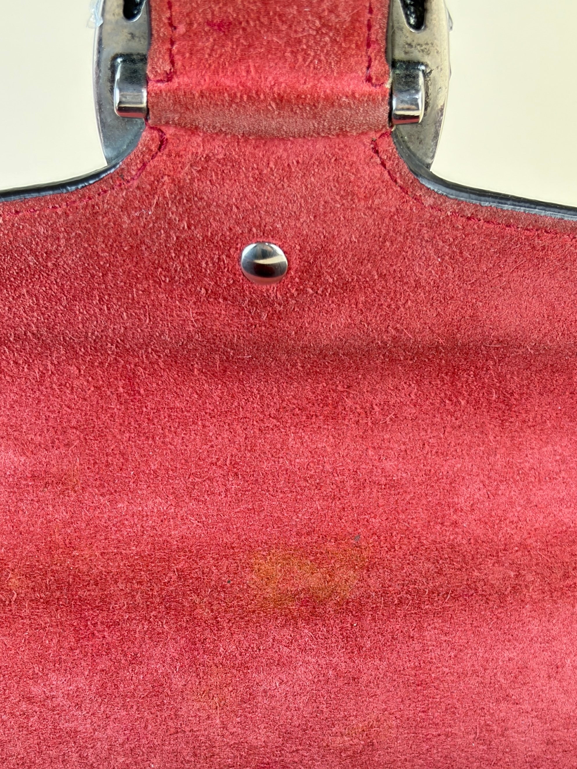Gucci GG Supreme monogram and red canvas Dionysus crystal small bag
