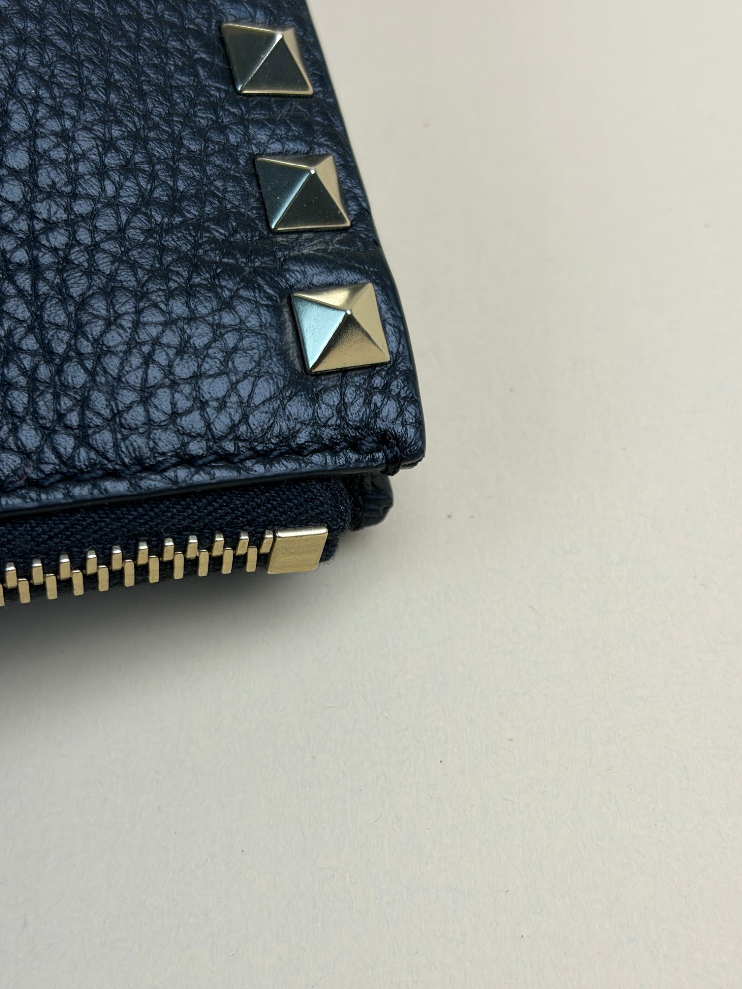 Valentino Black Rockstud Zipped Clutch