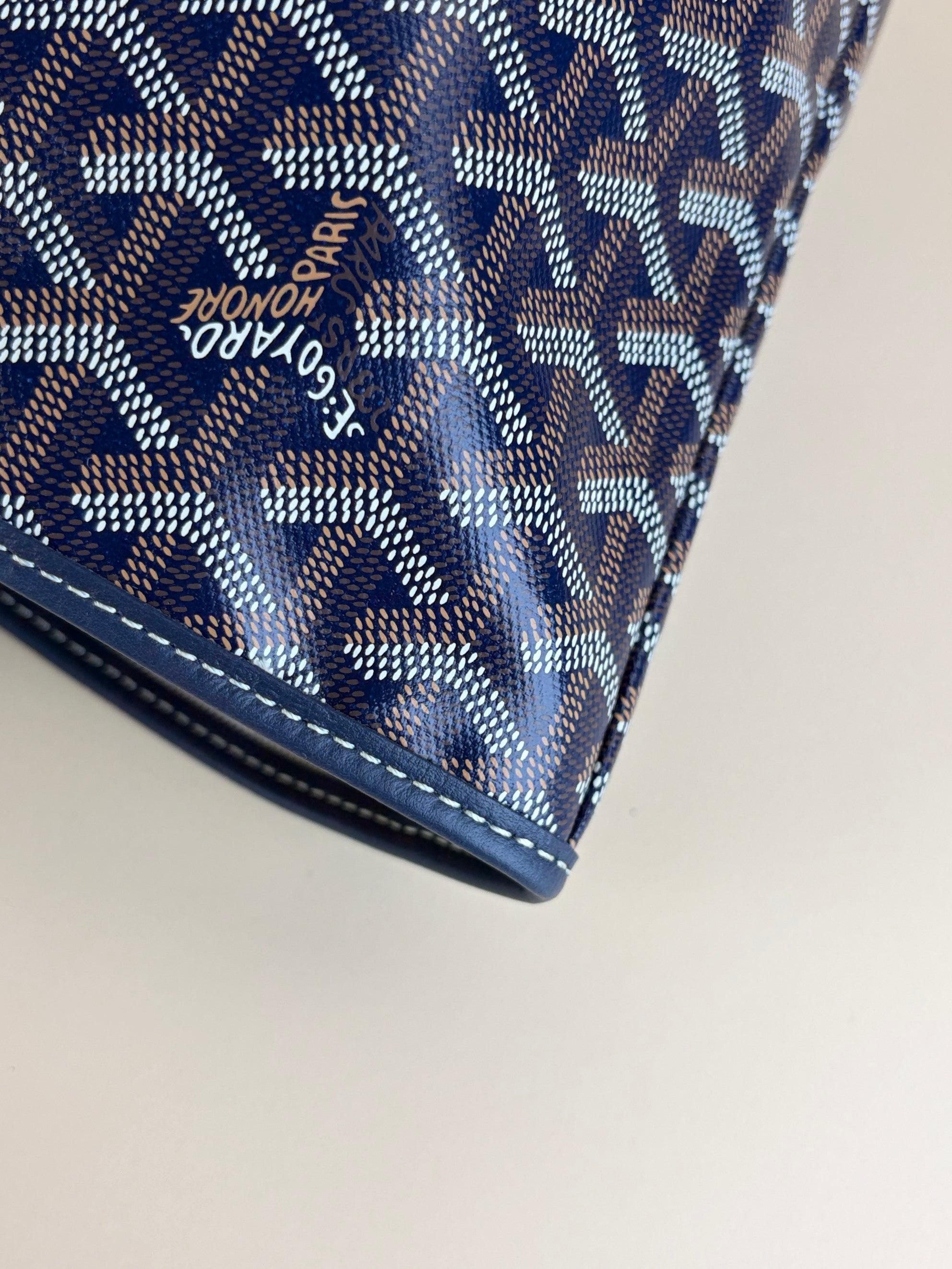 Goyard nave blue gabardine Saint louis pm tote bag