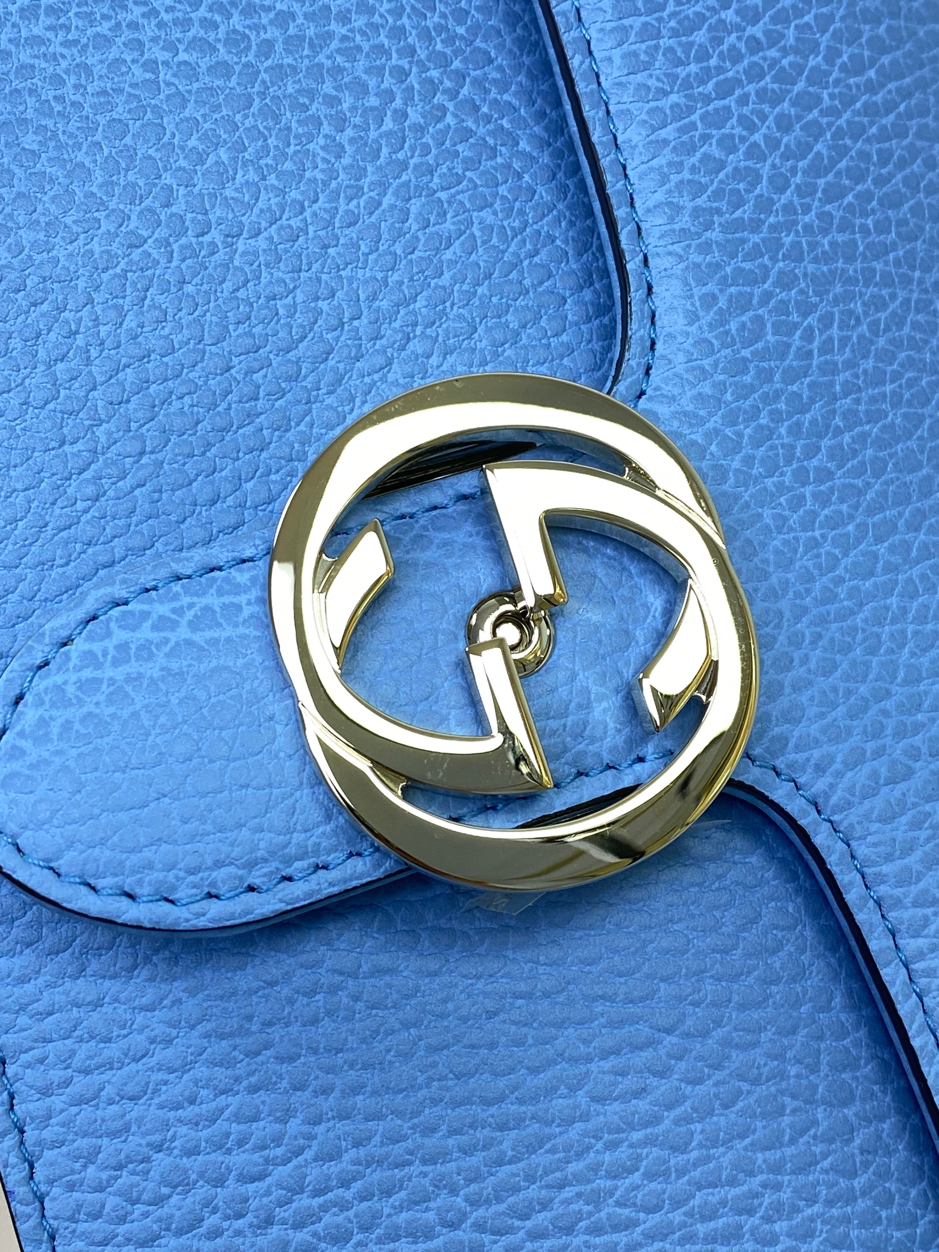Gucci Light Blue Interlocking G Small Shoulder Bag